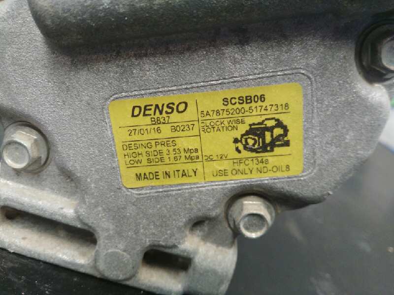 FIAT 500 2 generation (2008-2024) Air Condition Pump 5A7875200,000517473180 25863074