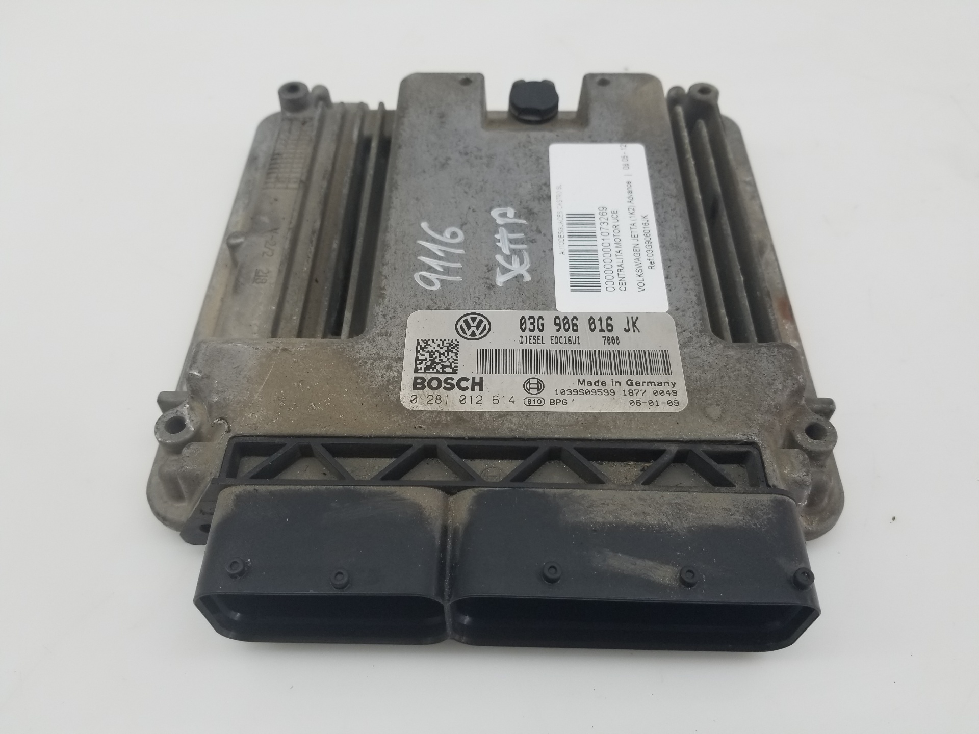 VOLKSWAGEN Jetta 5 generation (2005-2011) Motorstyrenhet ECU 03G906016JK, 03G906016JK, 0281012614 25231032