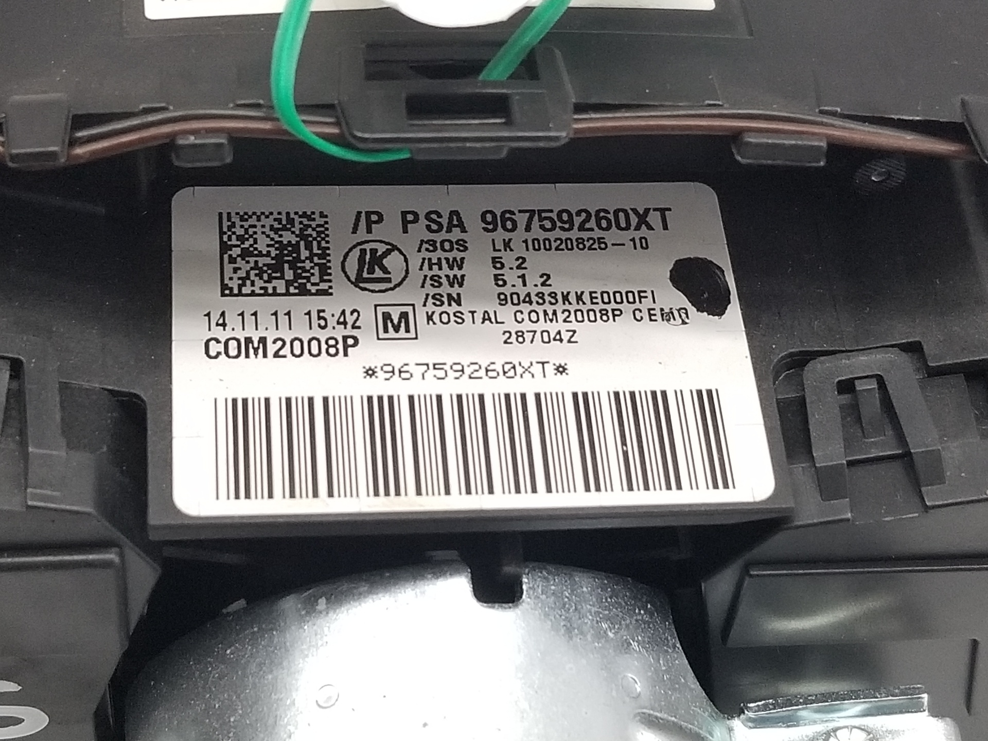 PEUGEOT 508 1 generation (2010-2020) Headlight Switch Control Unit 96759260XT 25238263