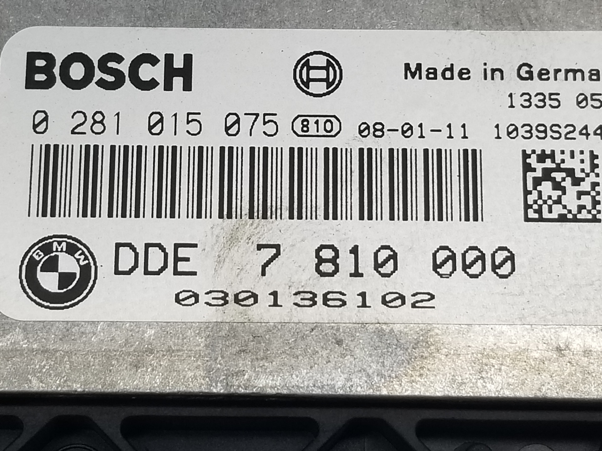 BMW 3 Series E90/E91/E92/E93 (2004-2013) Motorkontrolenhed ECU 7810000,7810000,0281015075 25238176