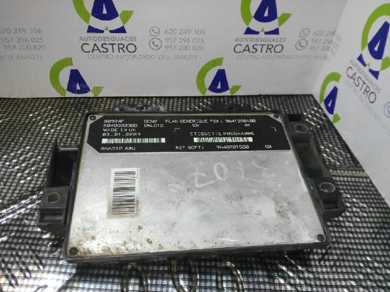 PEUGEOT 206 1 generation (1998-2009) Engine Control Unit ECU 9648201580,9648201580,9641390180 18981010