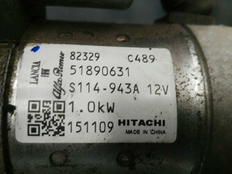 FIAT 500 2 generation (2008-2024) Starter Motor 51890631,82329 25863122