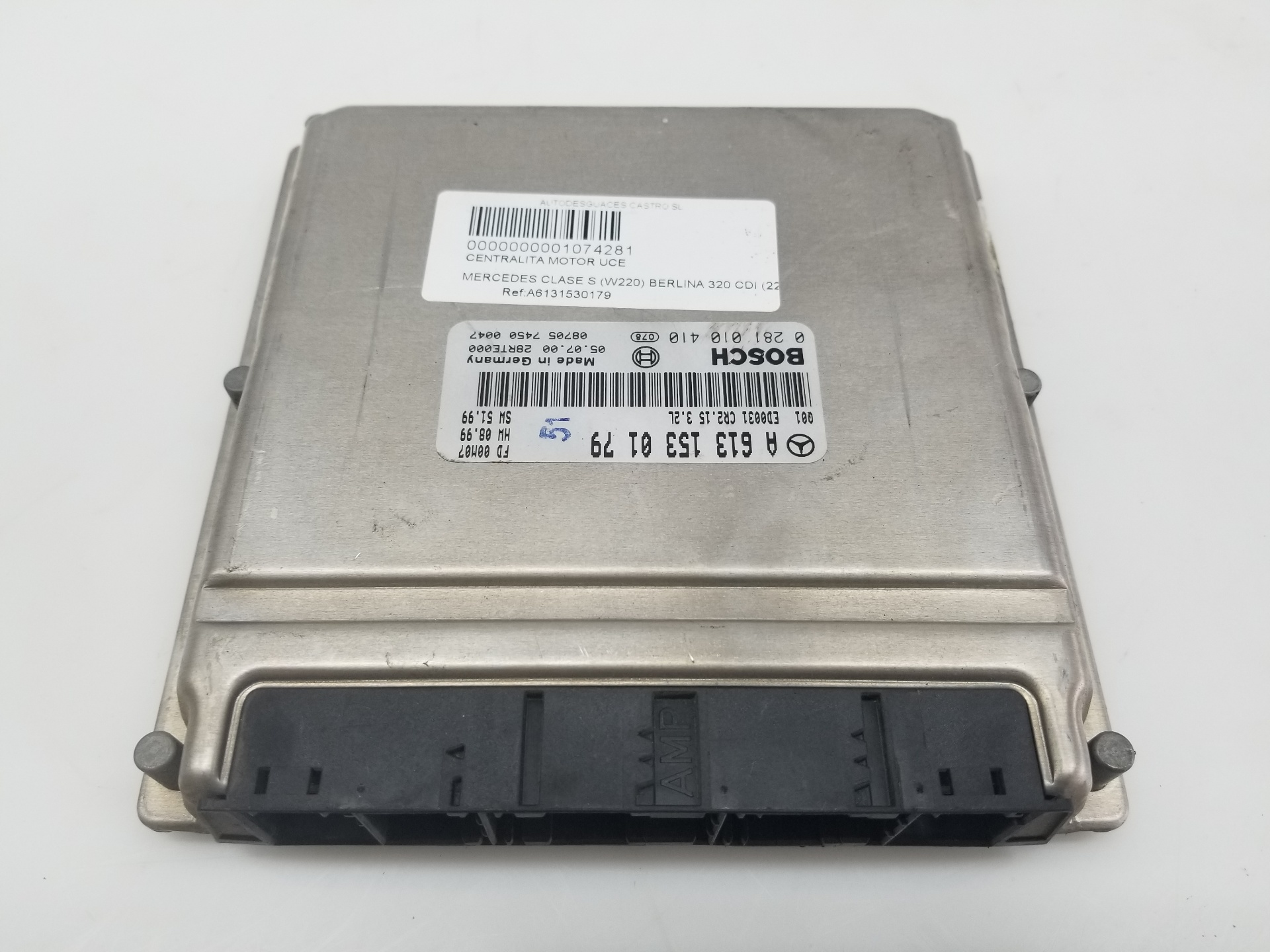 MERCEDES-BENZ S-Class W220 (1998-2005) Moottorin ohjausyksikkö ECU A6131530179,A6131530179,0281010410 25231100