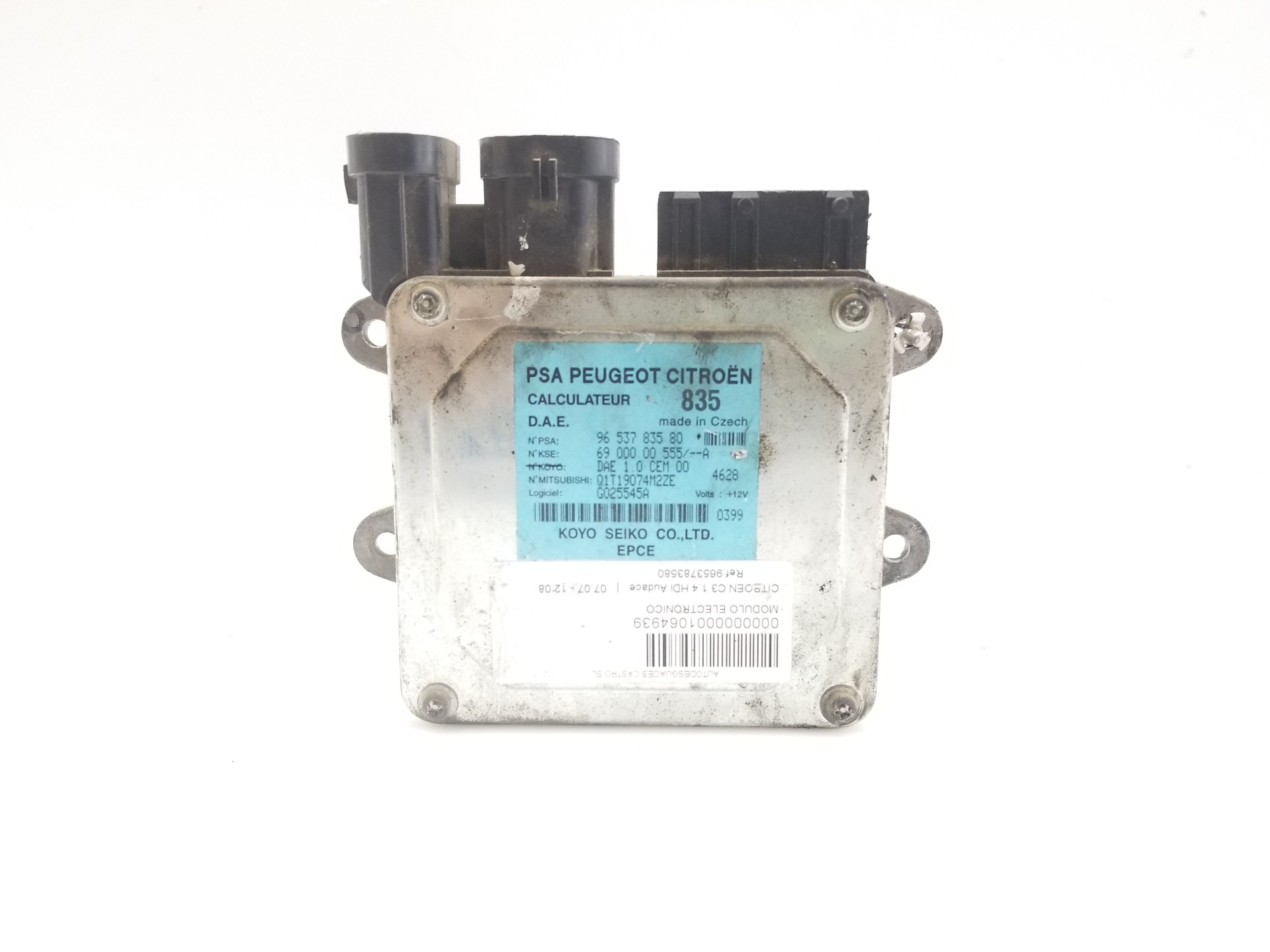 Módulo electronico 8HX 9653783580 de Citroen C3 i (fc_, fn_) 2002-2008 con 214958 km - pieza usada