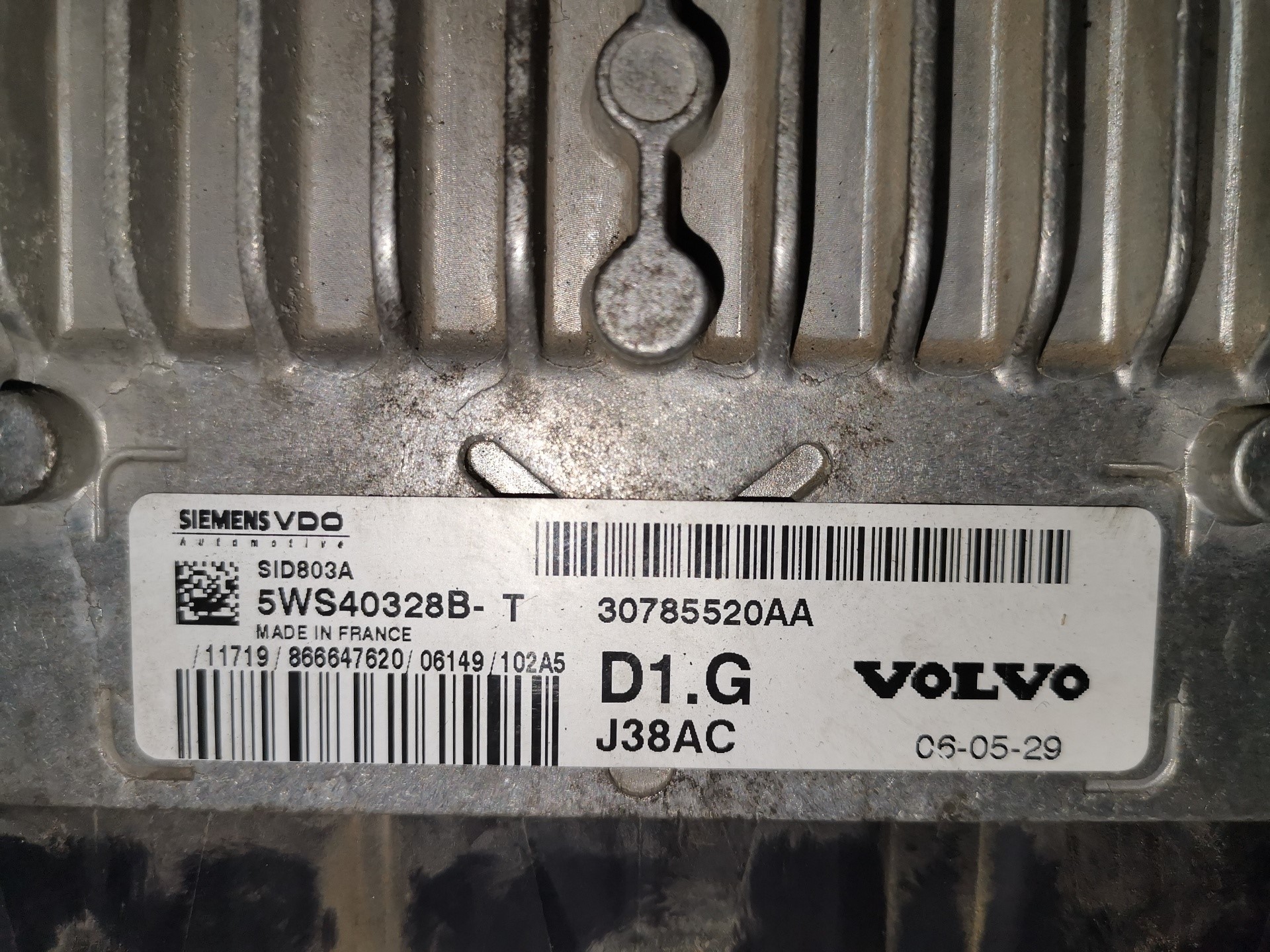 VOLVO S40 2 generation (2004-2012) Блок управления двигателем 5WS40328BT, 5WS40328BT, 30785520AA 23042685