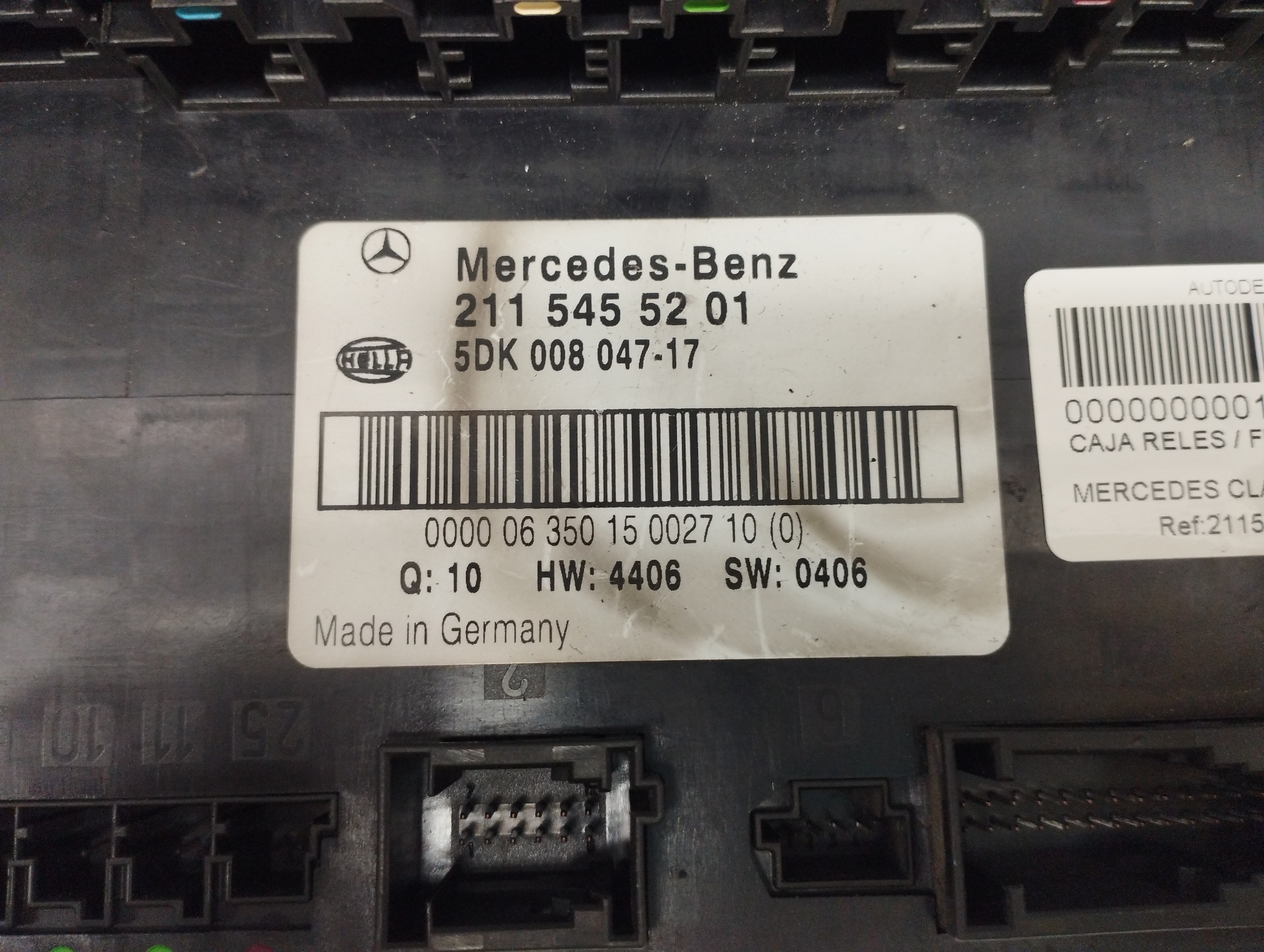 MERCEDES-BENZ E-Class W211/S211 (2002-2009) Fuse Box 2115455201, 2115455201, 5DK008047 20154043