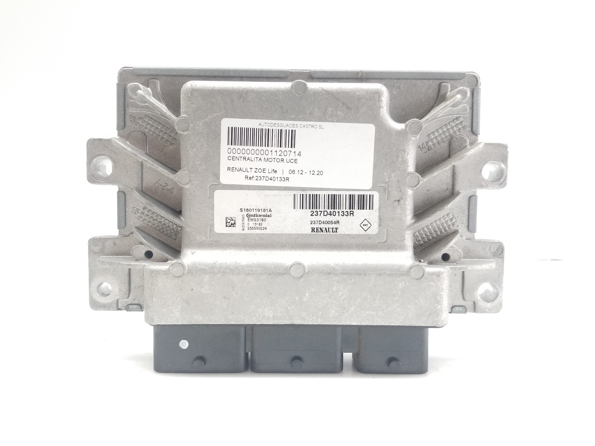 RENAULT Zoe 1 generation (2012-2023) Engine Control Unit ECU 237D40133R 25960928