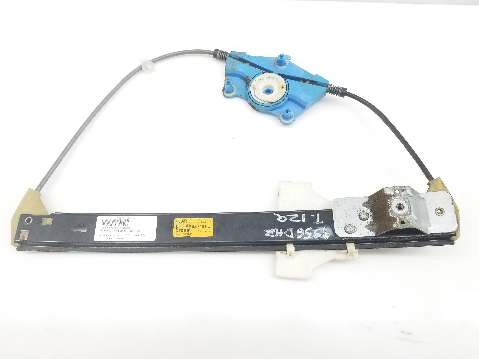 AUDI A4 B6/8E (2000-2005) Rear left door window lifter 8E0839461B,8E0839461B 23041362