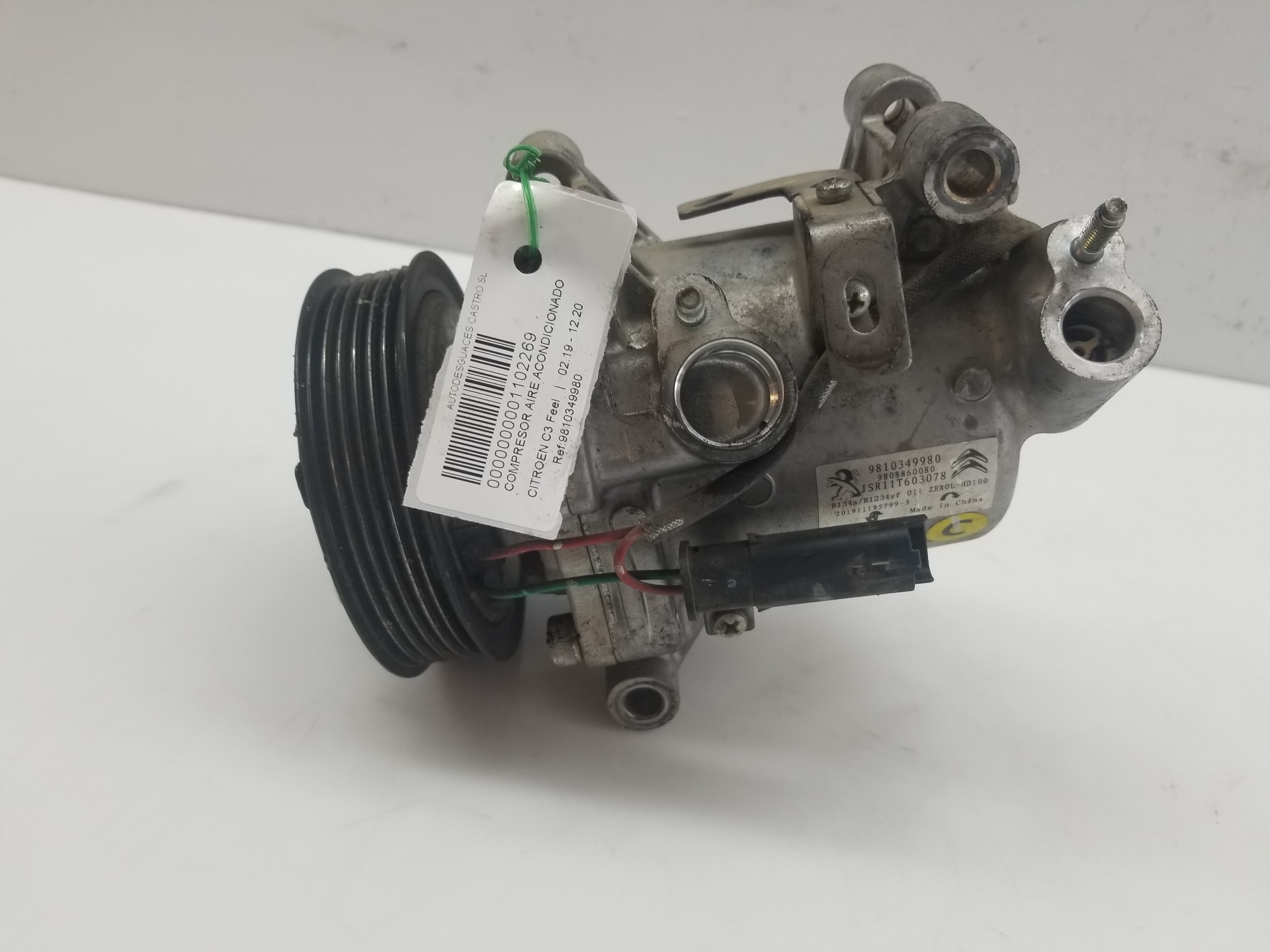 CITROËN C3 1 generation (2002-2010) Air Condition Pump 9810349980, 9810349980 25558845