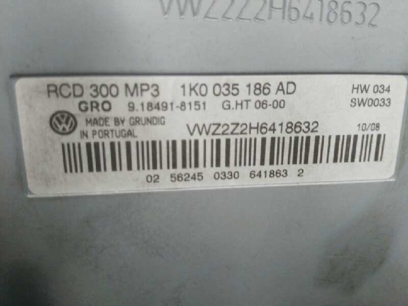 CHEVROLET Passat B6 (2005-2010) Musikspelare utan GPS 1K0035186AD,1K0035186AD,3C0035195A 23779264