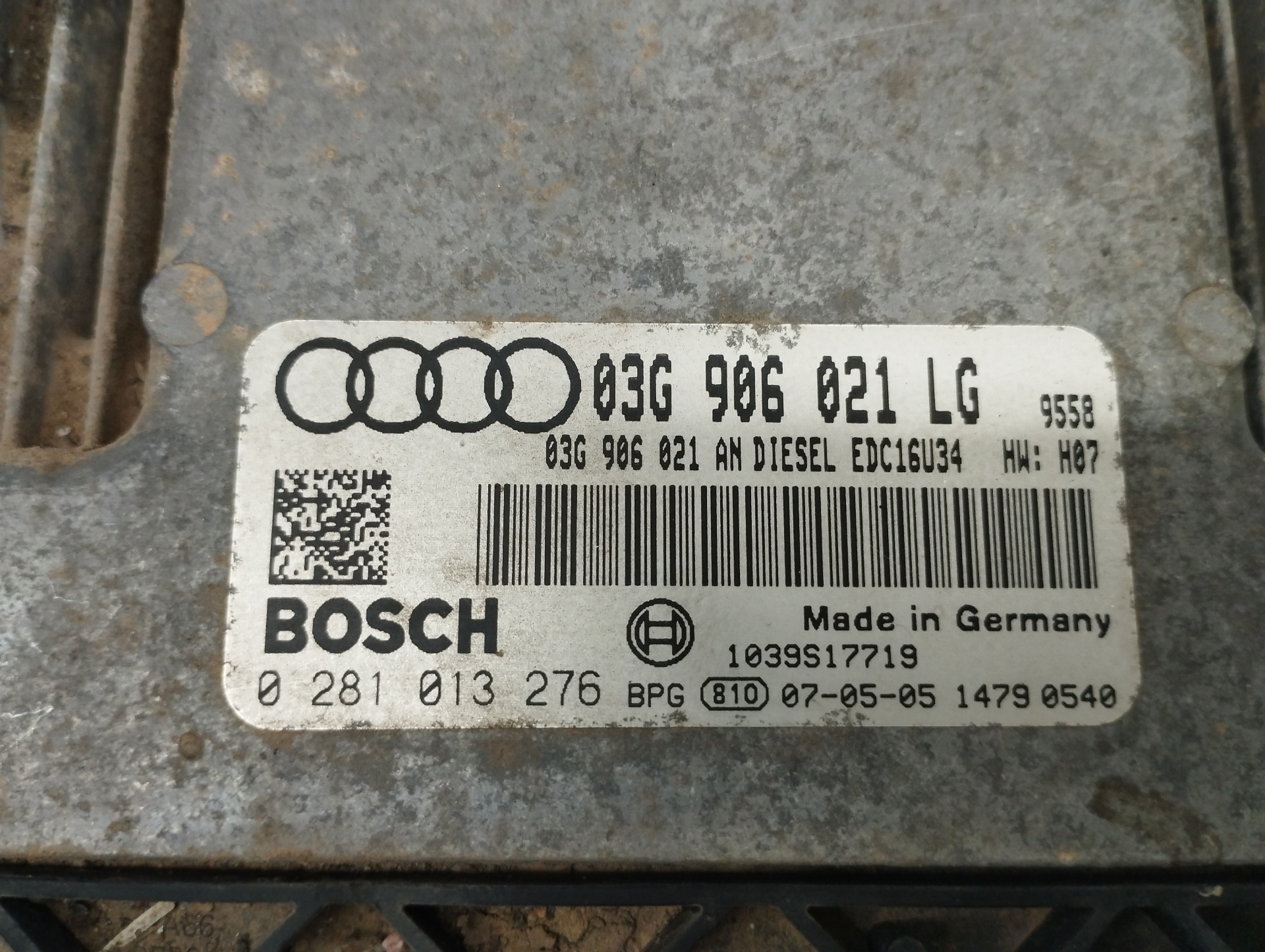 AUDI A3 8P (2003-2013) Μονάδα ελέγχου κινητήρα ECU 03G906021LG 23779555