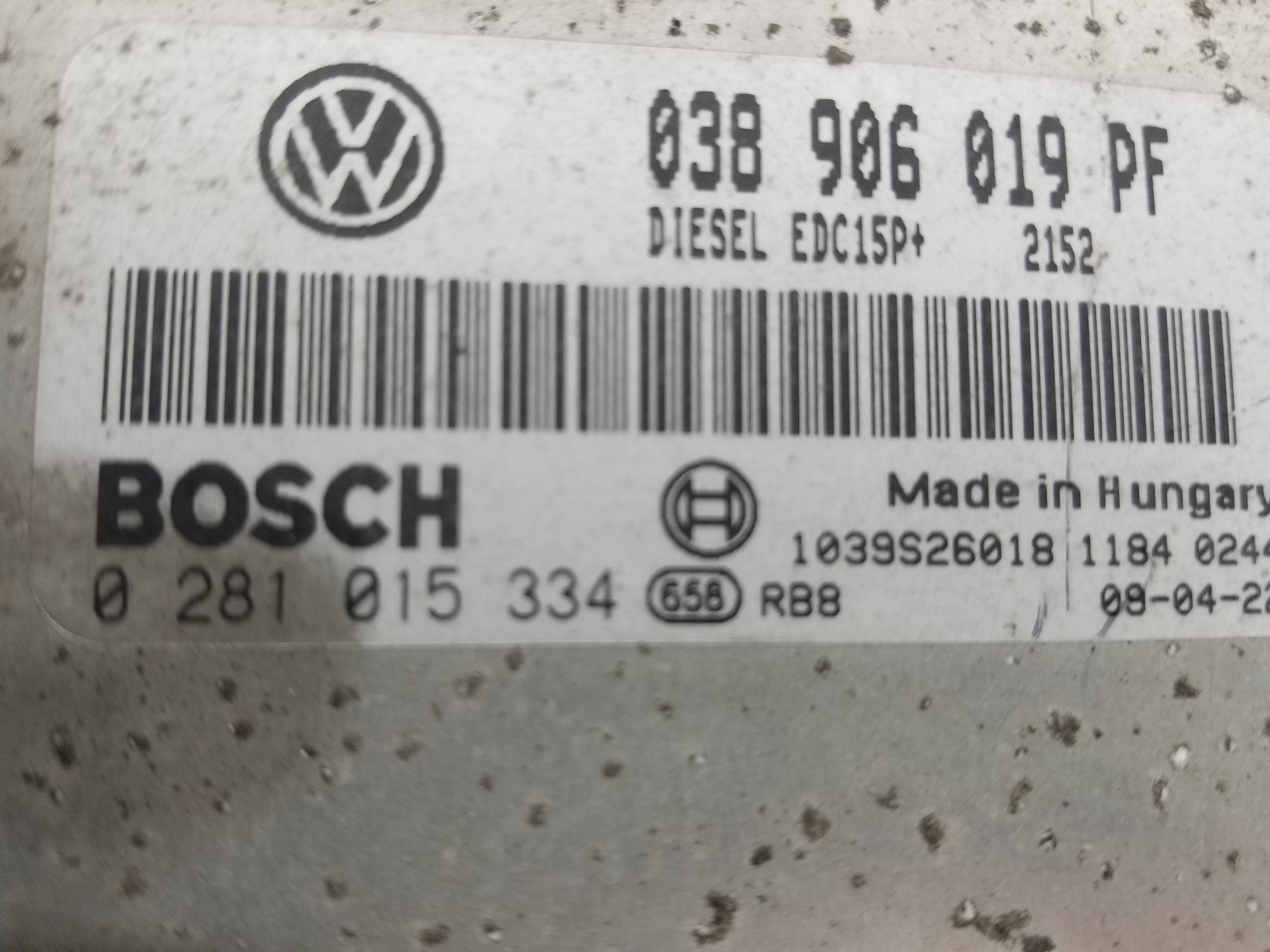 AUDI Octavia 1 generation (1996-2010) Engine Control Unit ECU 0281015334,0281015334,038906019PF 23036127