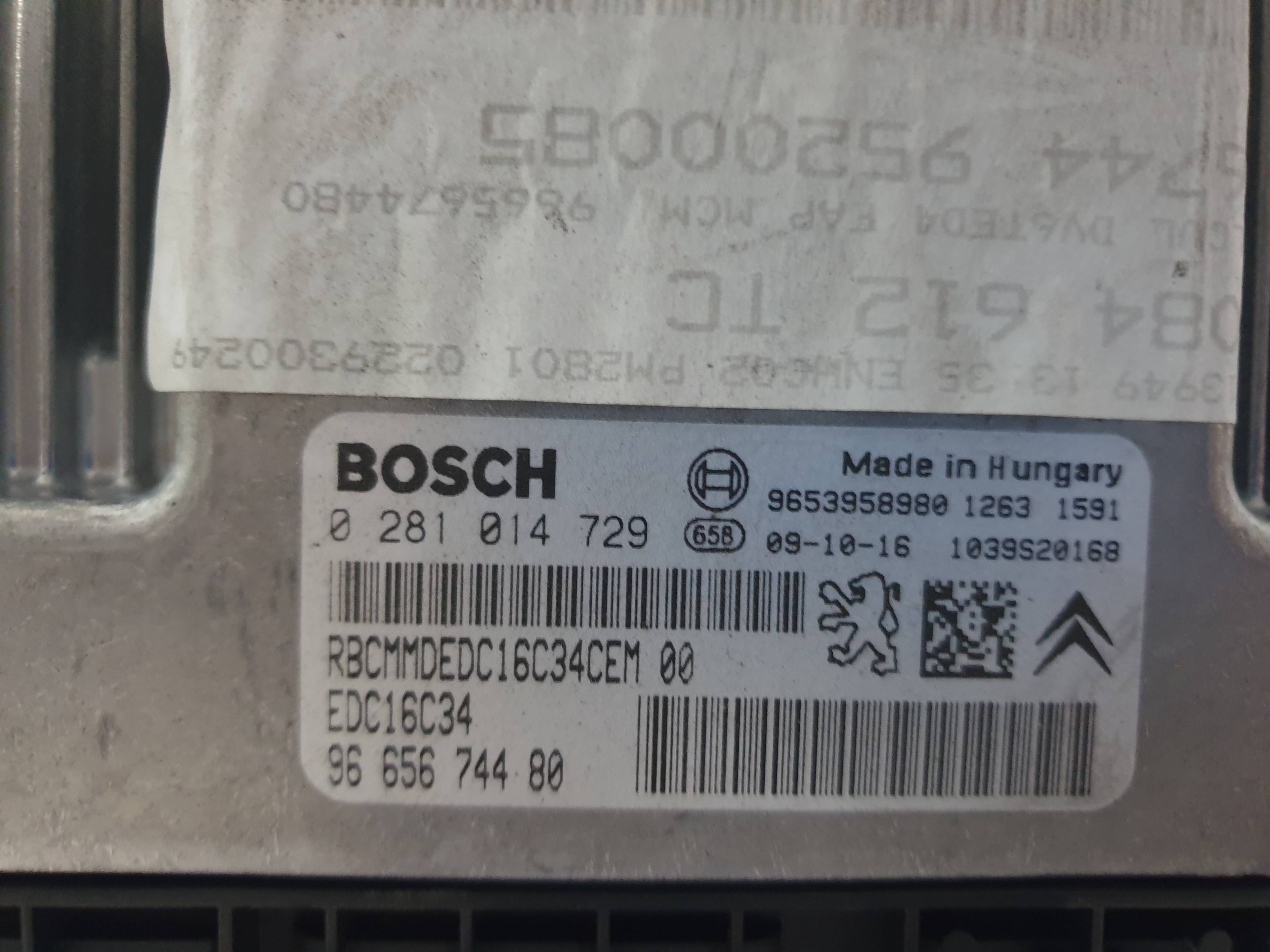 PEUGEOT 5008 1 generation (2009-2016) Engine Control Unit ECU 0281014729,9665674480 25237602