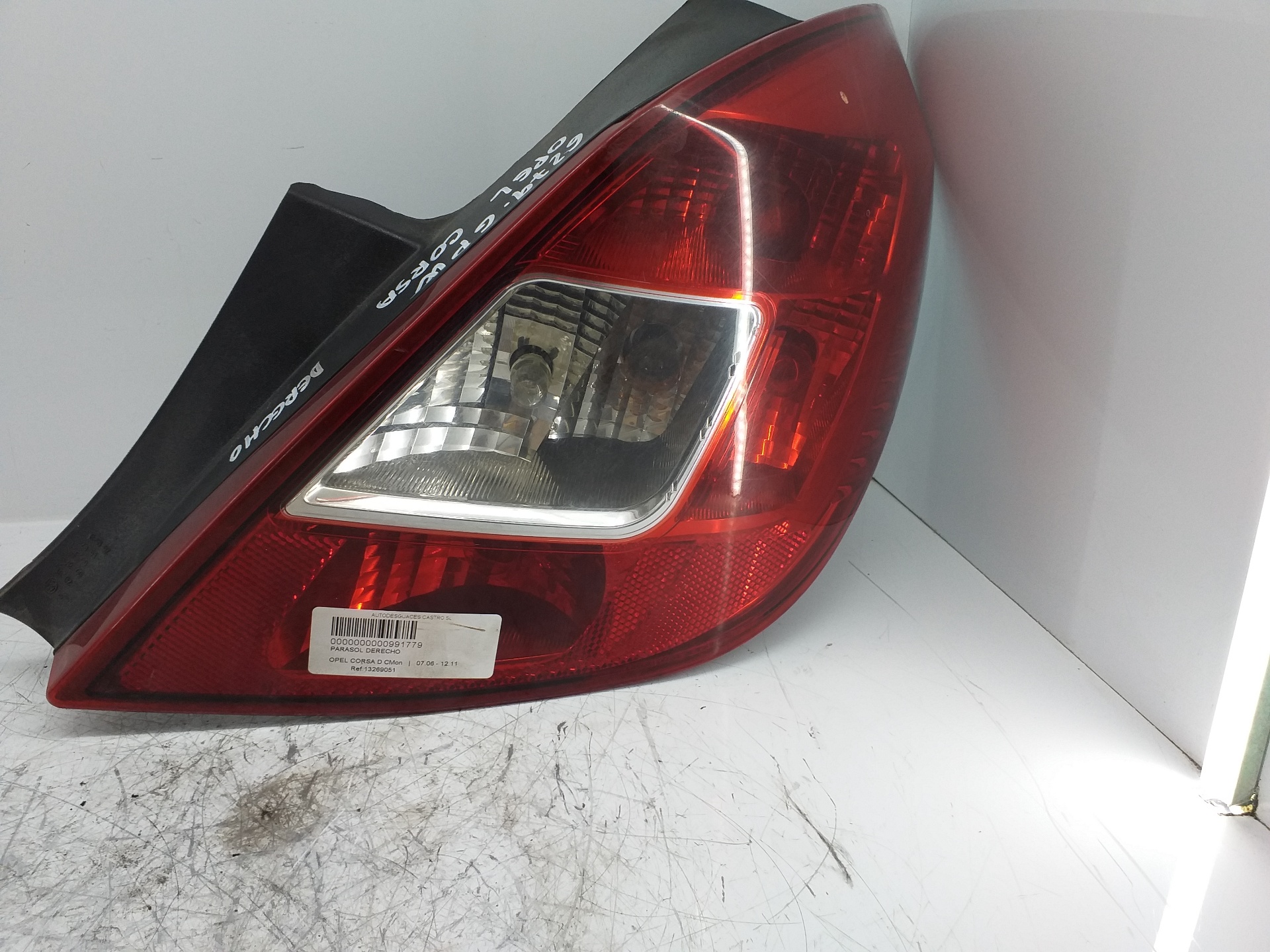 OPEL Corsa D (2006-2020) Rear Right Taillight Lamp 13269051, 13269051 25229697