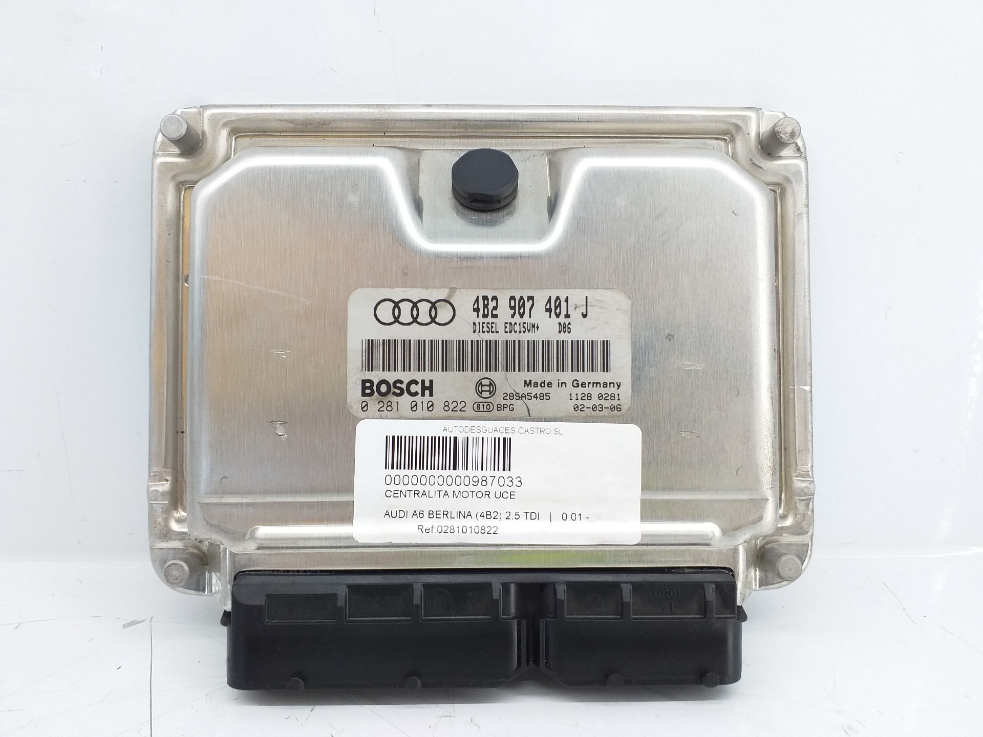 AUDI A3 8L (1996-2003) Motora vadības bloks 0281010822,0281010822,4B2907401J 20151967