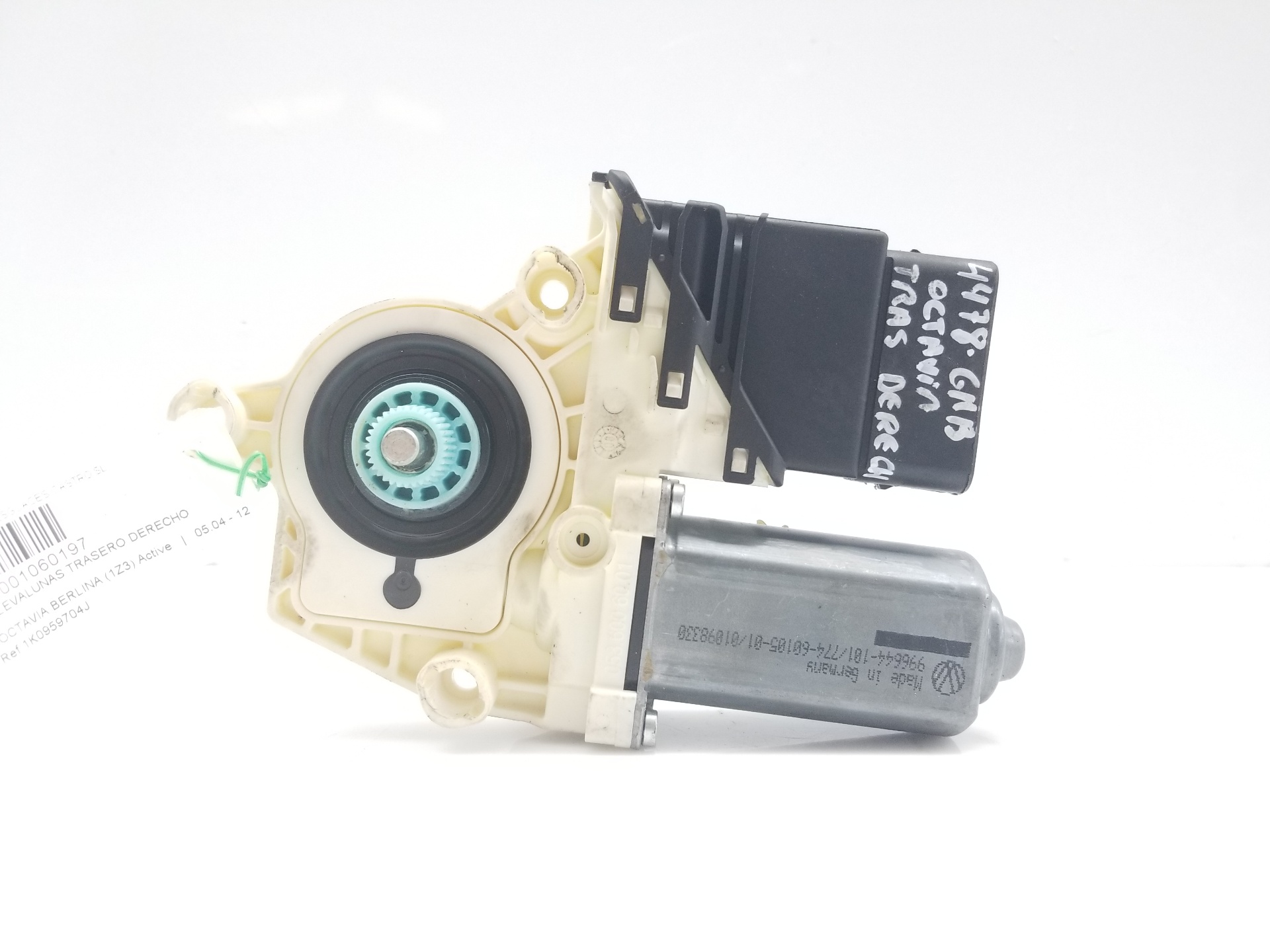 SKODA Octavia 2 generation (2004-2013) Motor de control geam ușă  dreapta spate 1K0959704J, 1K0959704J 20700506