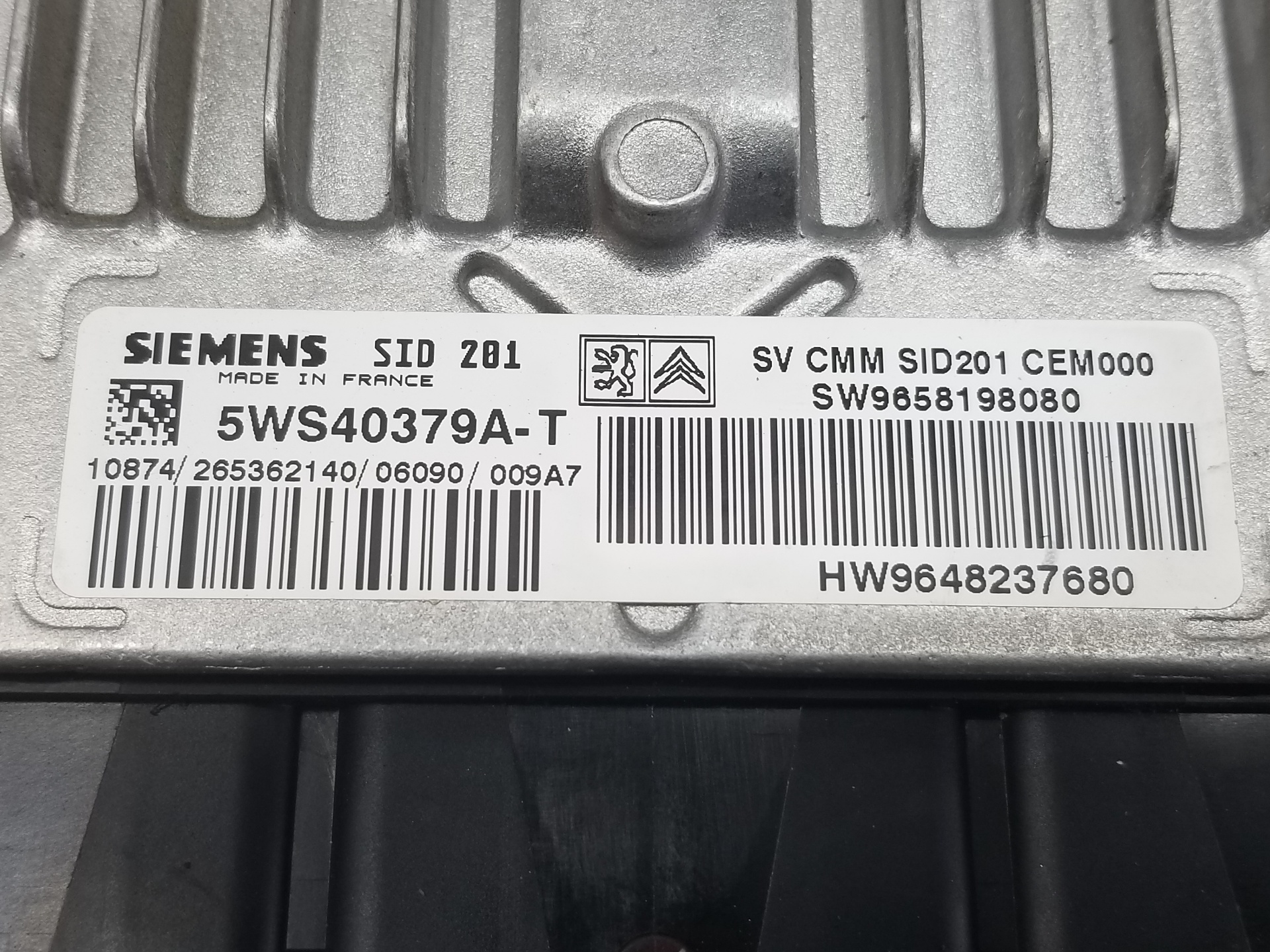 CITROËN C6 1 generation (2004-2012) Блок керування двигуном ECU 5WS40379AT,5WS40379AT,9648237680 25231937