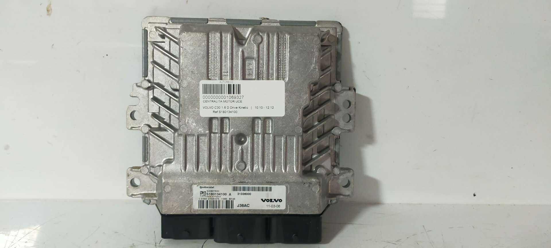 VOLVO C30 1 generation (2006-2013) Calculateur d'unité de commande du moteur S180134100A, S180134100, 31336000 25231106