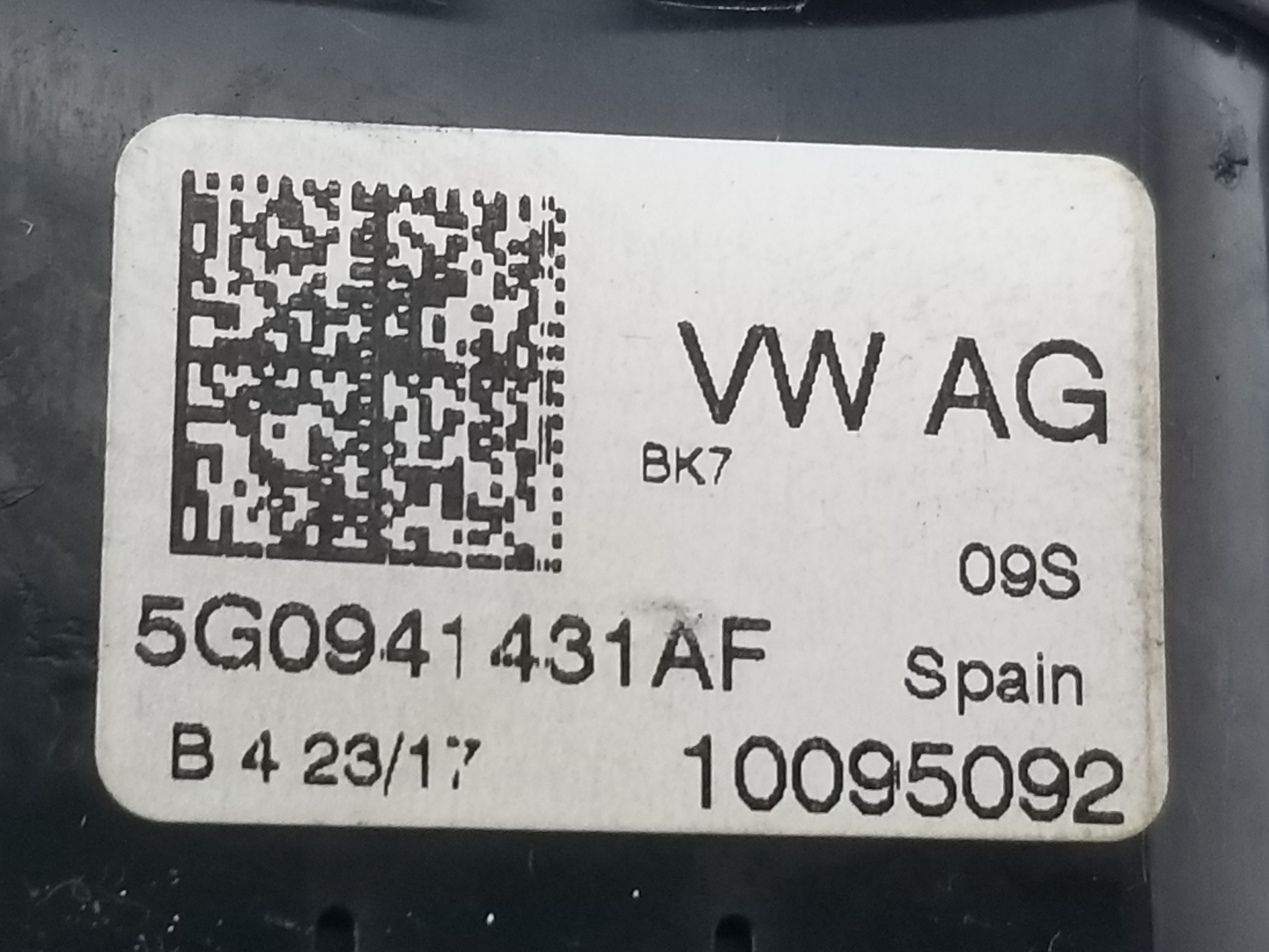 SEAT Ateca 1 generation (2016-2024) Ajovalojen kytkimen ohjausyksikkö 5G0941431AF, 5G0941431AF 25237419