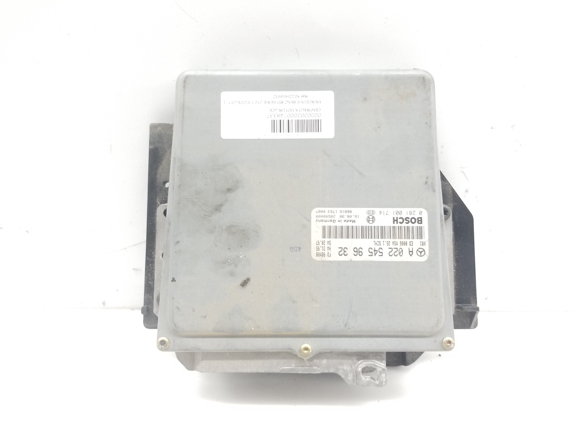 MERCEDES-BENZ E-Class W210 (1995-2002) Moottorin ohjausyksikkö ECU A0225459632,A0225459632,0281001714 23780667