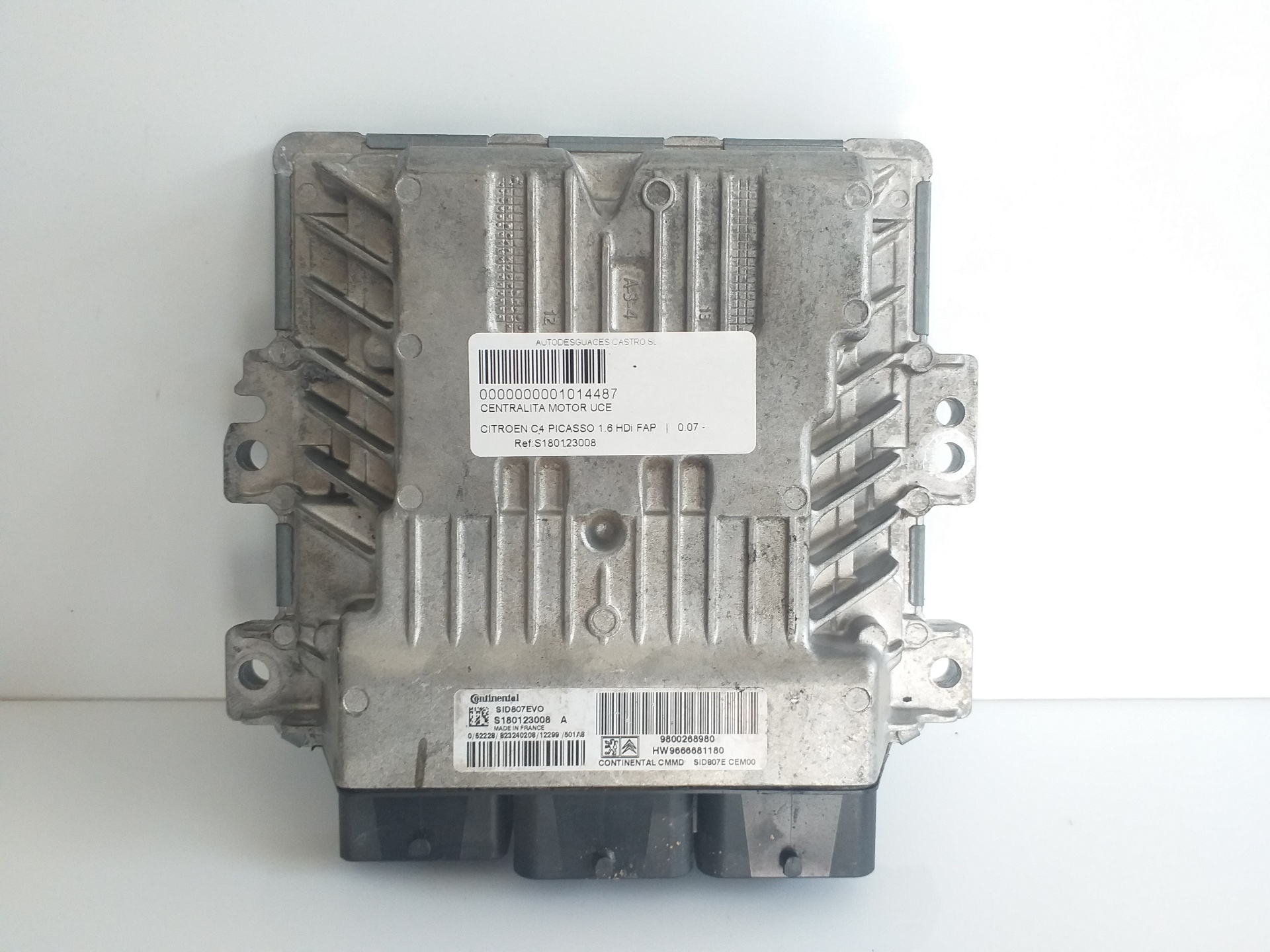 CITROËN C4 Picasso 2 generation (2013-2018) Motorkontrolenhed ECU S180123008,S180123008,9800268980 25226968