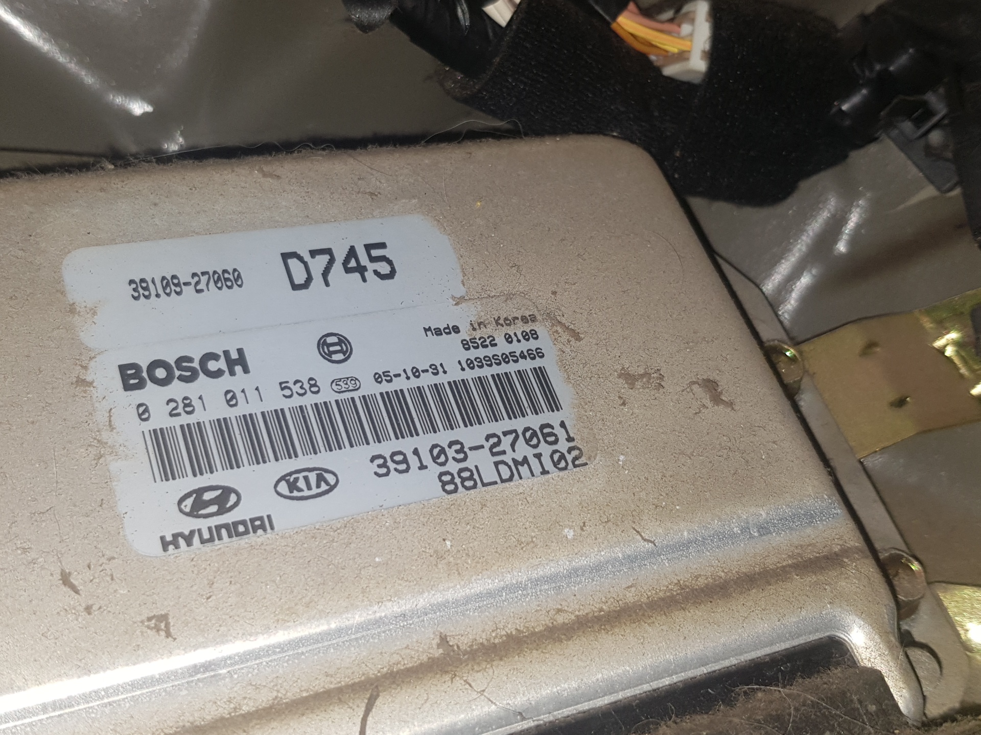 KIA Cerato 1 generation (2004-2009) Motorkontrolenhed ECU 3910327061, 3910327061 25233720