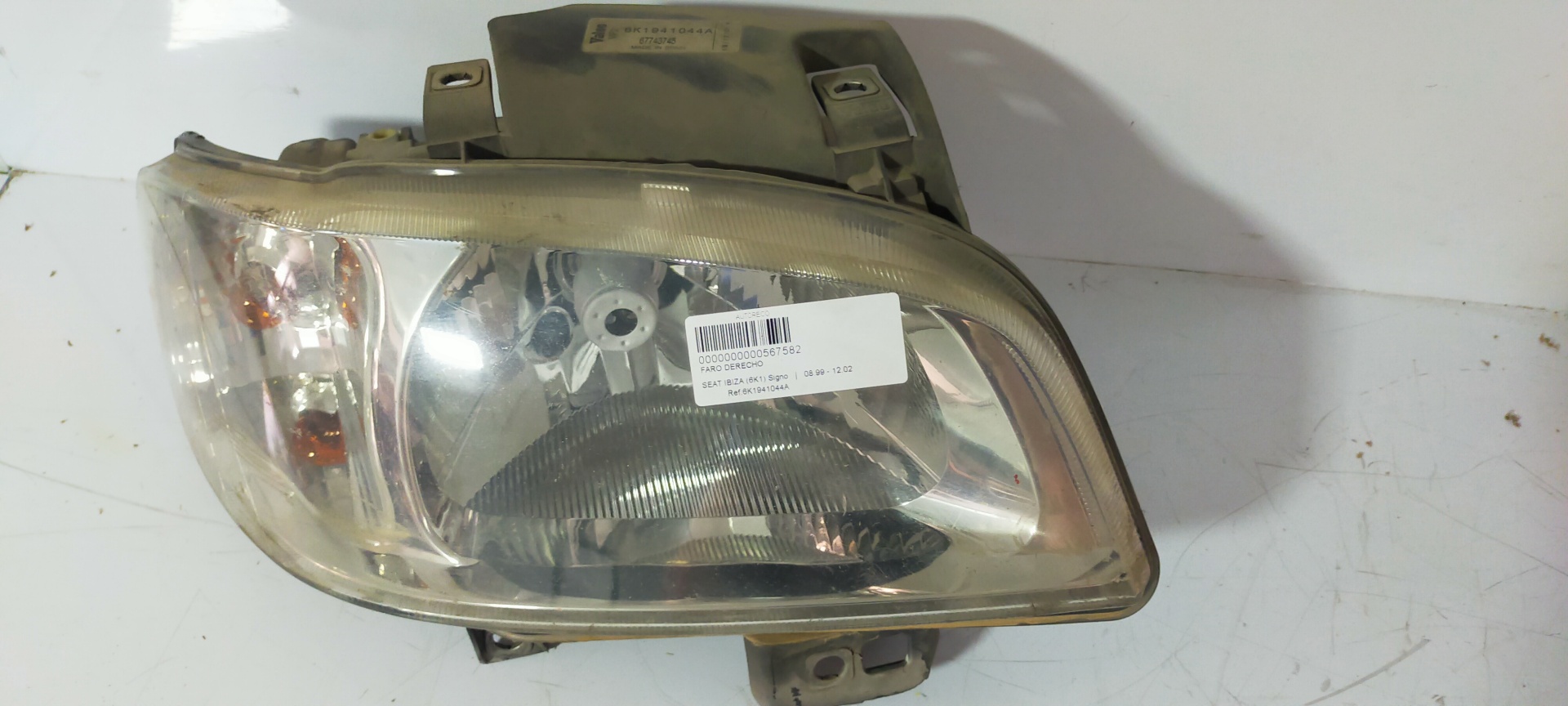 SEAT Ibiza 2 generation (1993-2002) Фара передняя правая 6K1941044A,6K1941044A 25956901