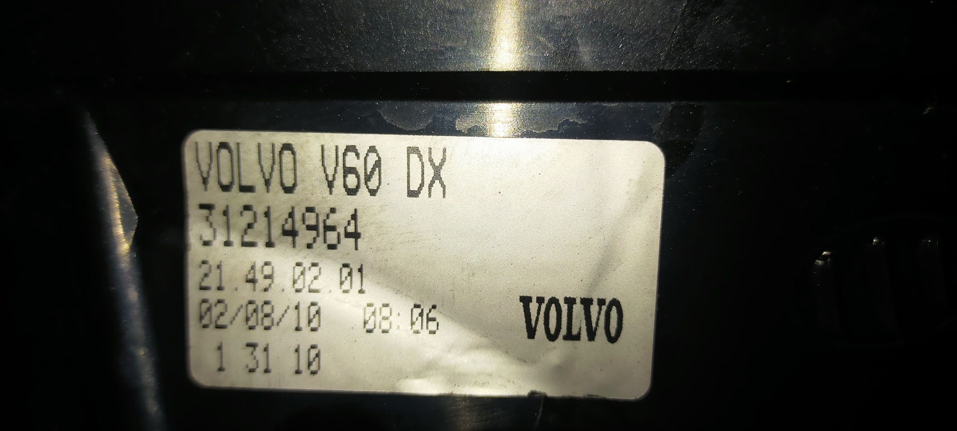 VOLVO V60 1 generation (2010-2020) Фонарь задний правый 31214964 23041423