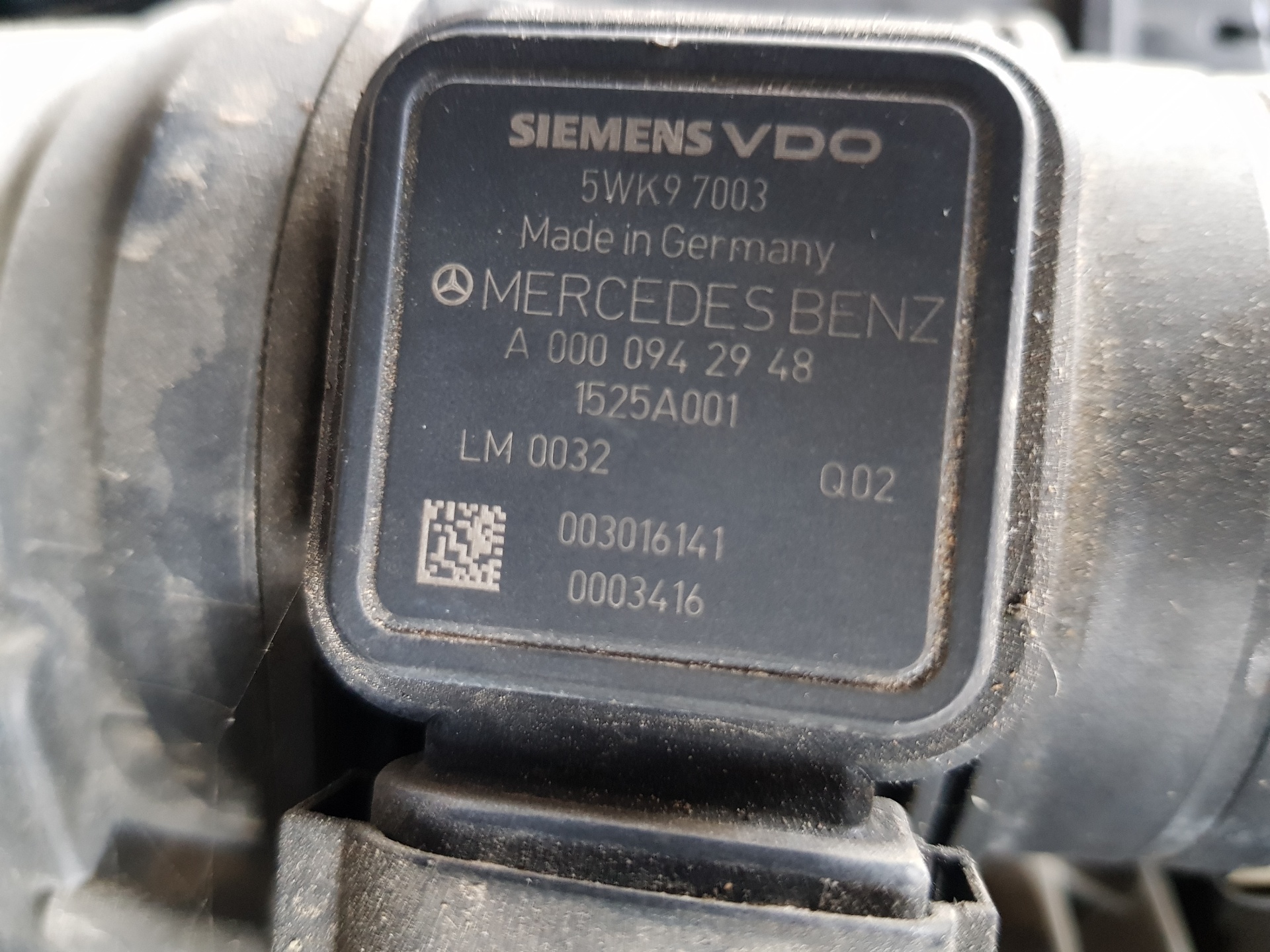 MITSUBISHI Датчик масового витоку повітря MAF 5WK97003,5WK97003,A0000942948 25958298