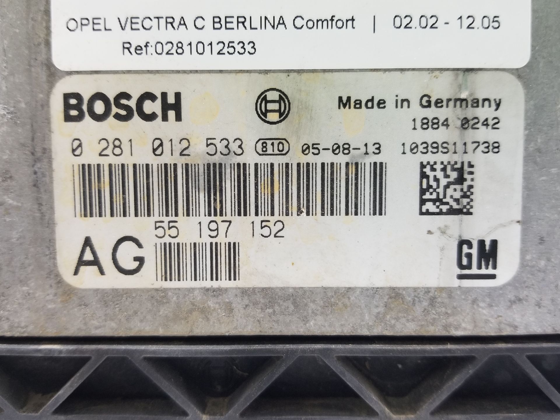 Centralita motor uce Z19DT 0281012533 de Opel Vectra 2002-2005 - pieza usada