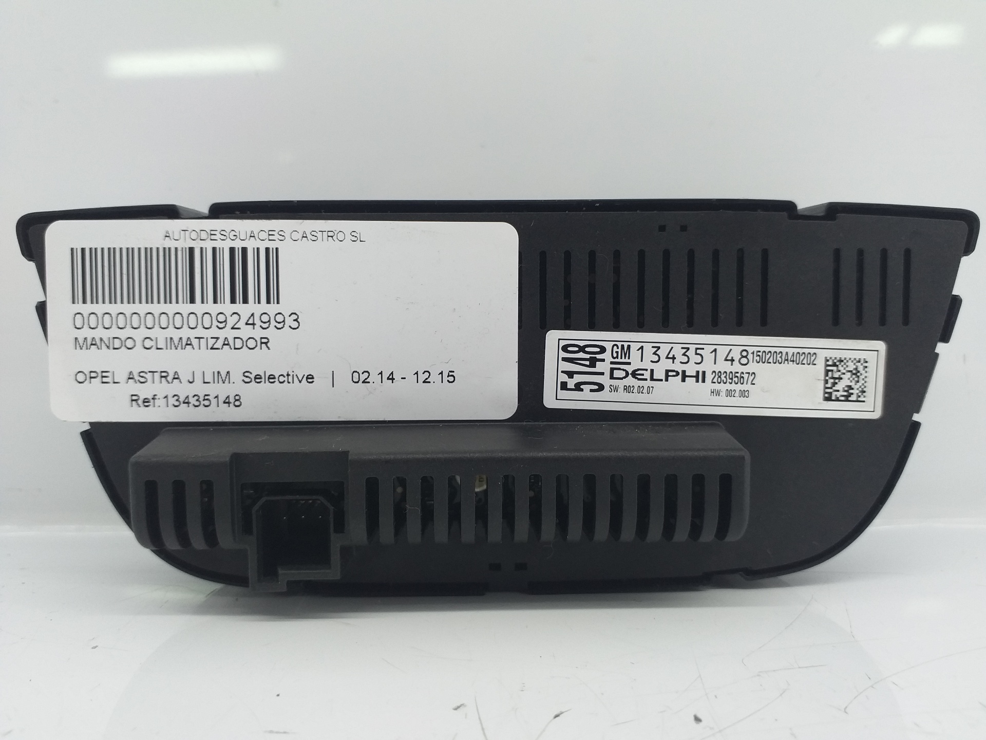 OPEL Astra J (2009-2020) Climate  Control Unit 13435148,13435148 18930790