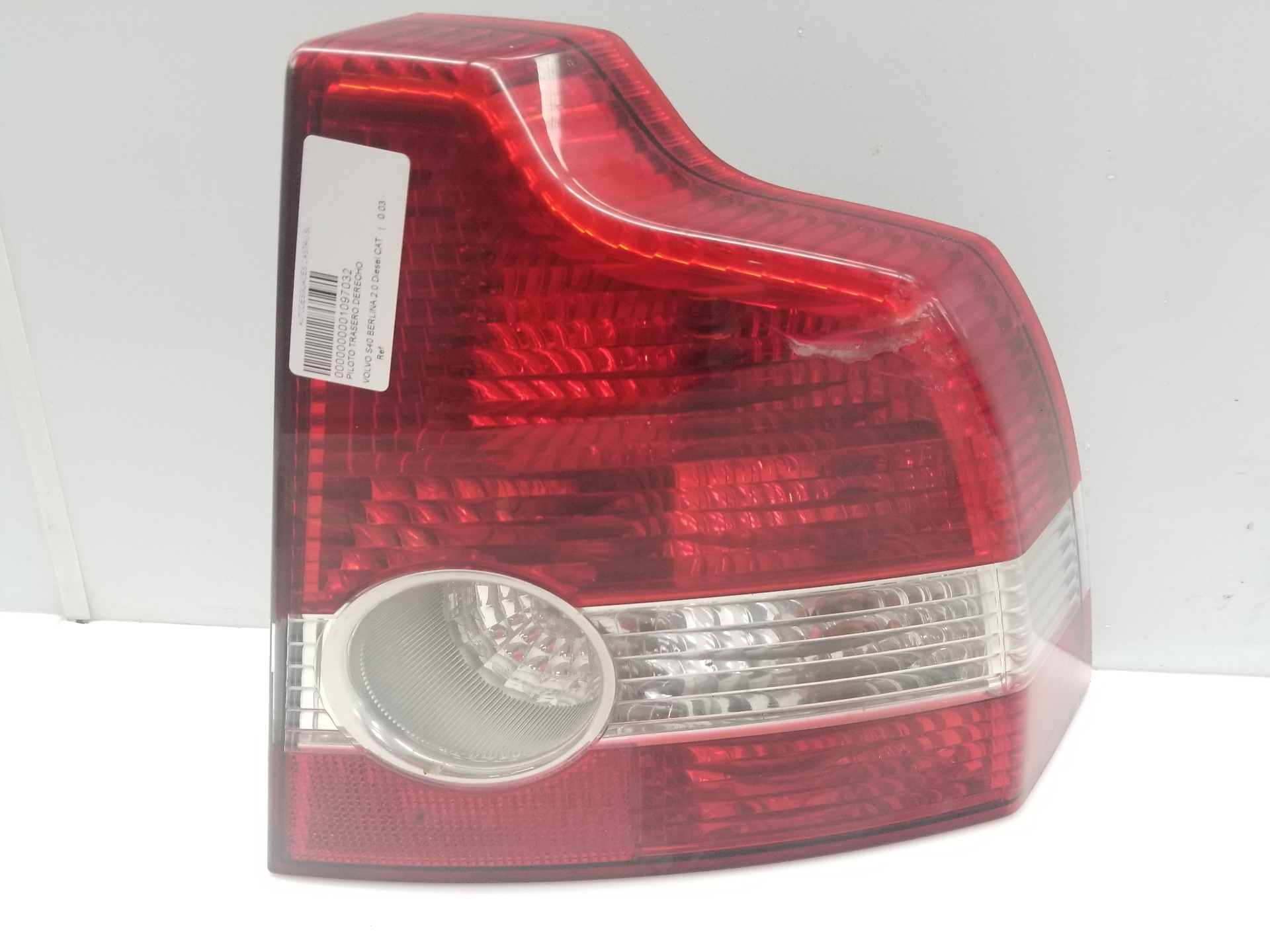 VOLVO S40 2 generation (2004-2012) Rear Right Taillight Lamp 25233769