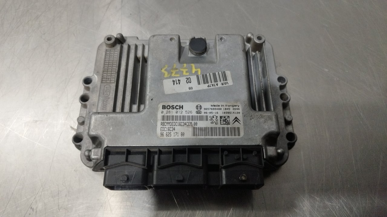 PEUGEOT 207 1 generation (2006-2009) Блок керування двигуном ECU 0281012526 24939639