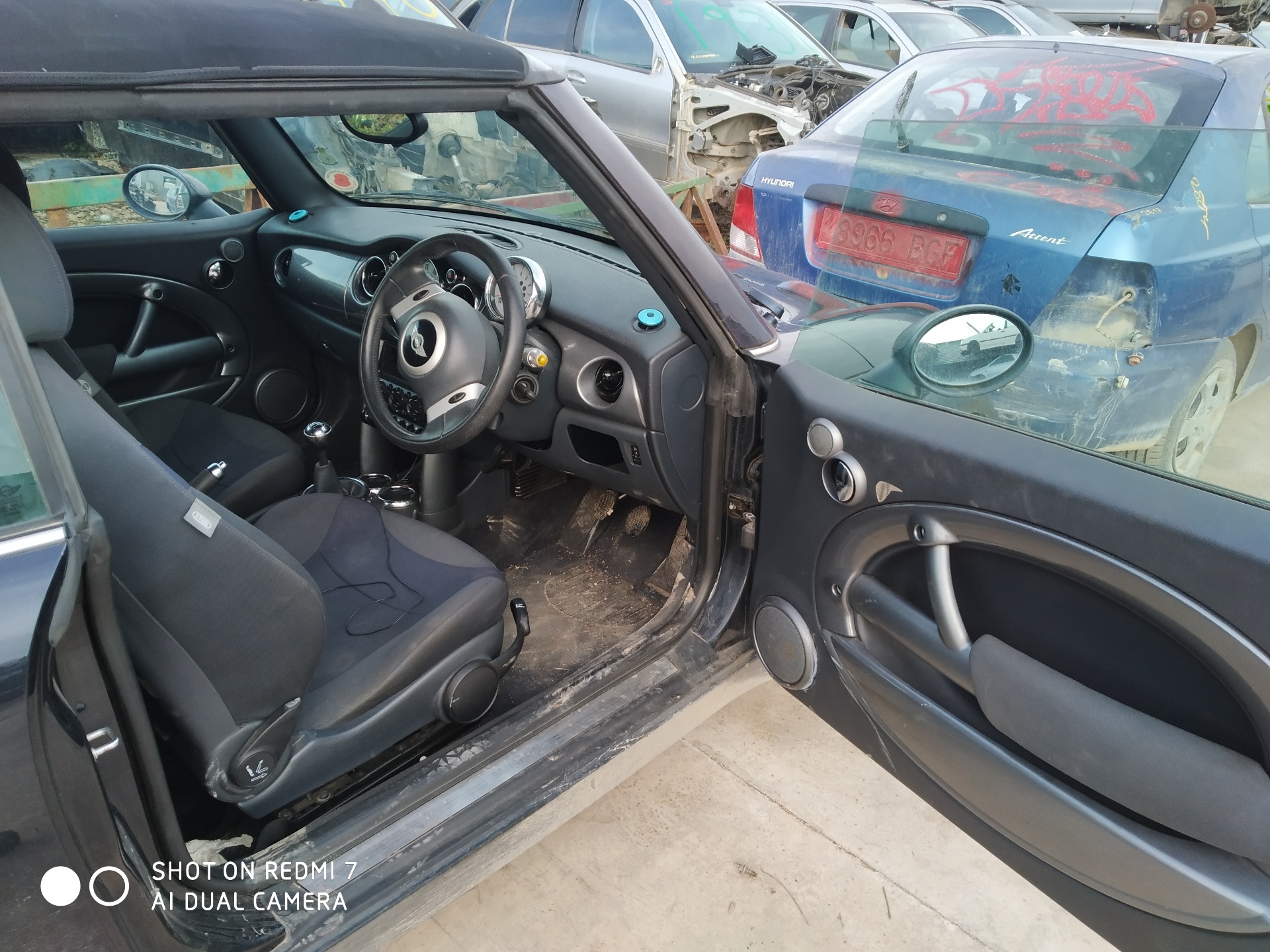 MINI Cabrio R52 (2004-2008) Priekinių kairių durų veidrodis N1.Z1.16.2.MEDIO 22746279