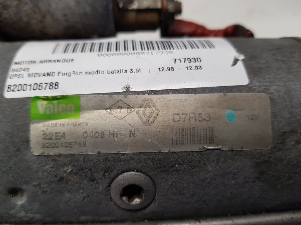 OPEL Corsa B (1993-2000) Starter auto 8200106788 22764641