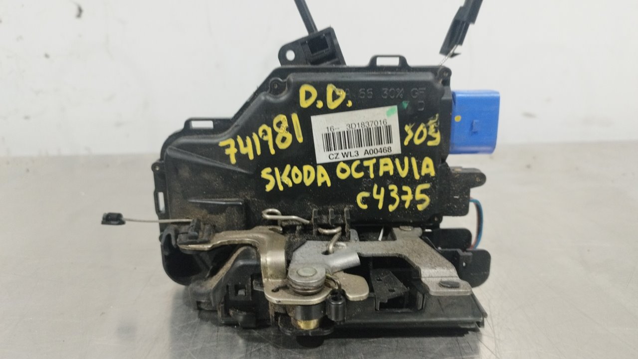 SKODA Octavia 2 generation (2004-2013) Front Right Door Lock 3D1837016 24915553