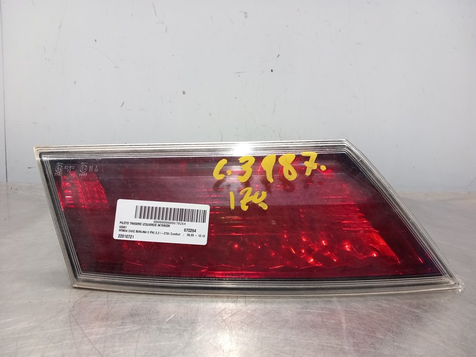 HONDA Civic 8 generation (2005-2012) Feu arrière gauche 22616721 24911481