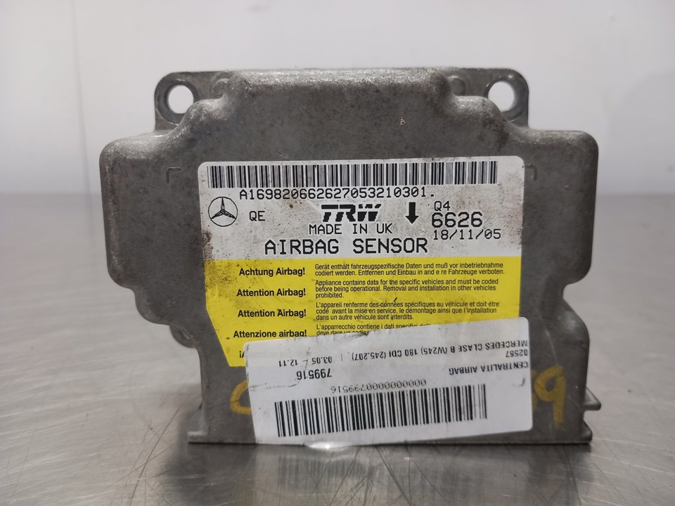 CHEVROLET B-Class W245 (2005-2011) SRS Control Unit N1.Z2.4.8.3 24893695