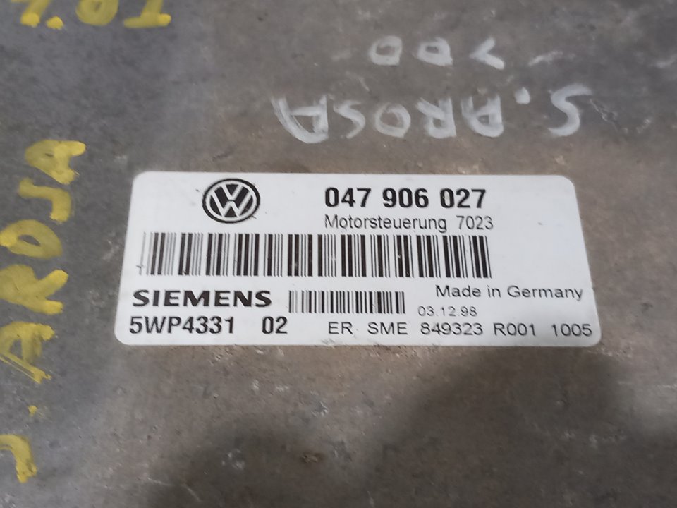 SEAT Arosa 6H (1997-2004) Moottorin ohjausyksikkö ECU 0479060275WP433102 25266989