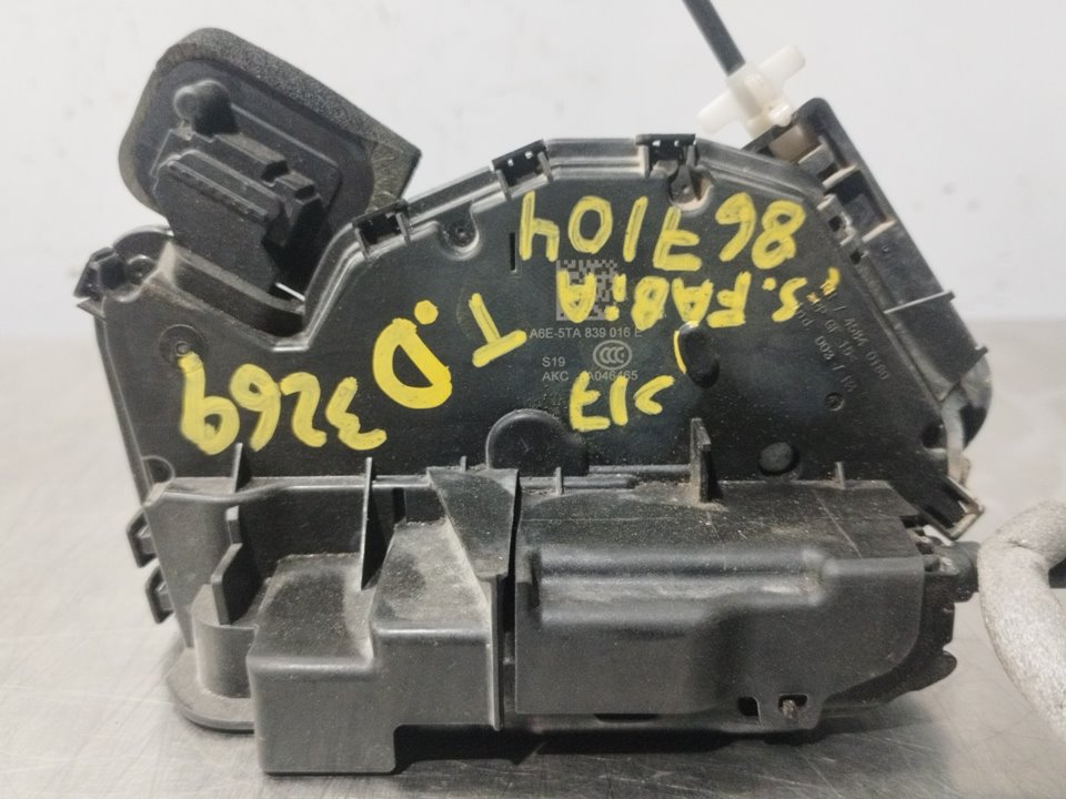 SKODA Fabia 3 generation (2014-2021) Rear Right Door Lock A6E5TA839016E 25898117