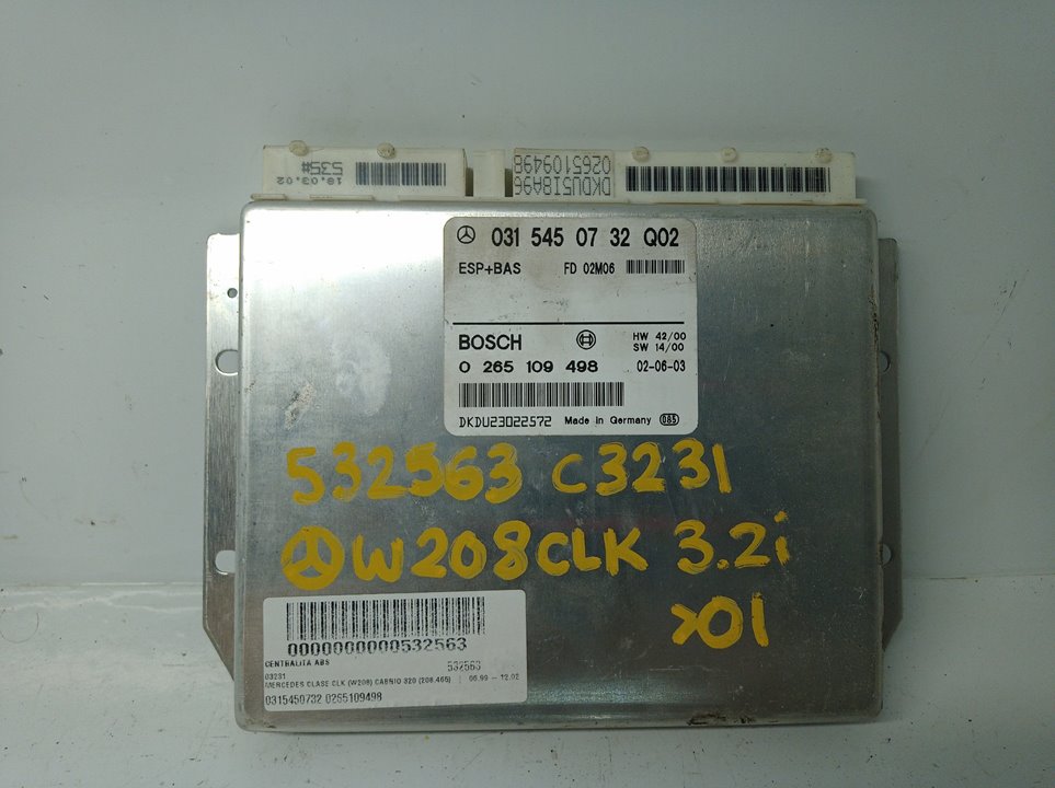 MERCEDES-BENZ CLK AMG GTR C297 (1997-1999) Абс блок 03154507320265109498 24891185