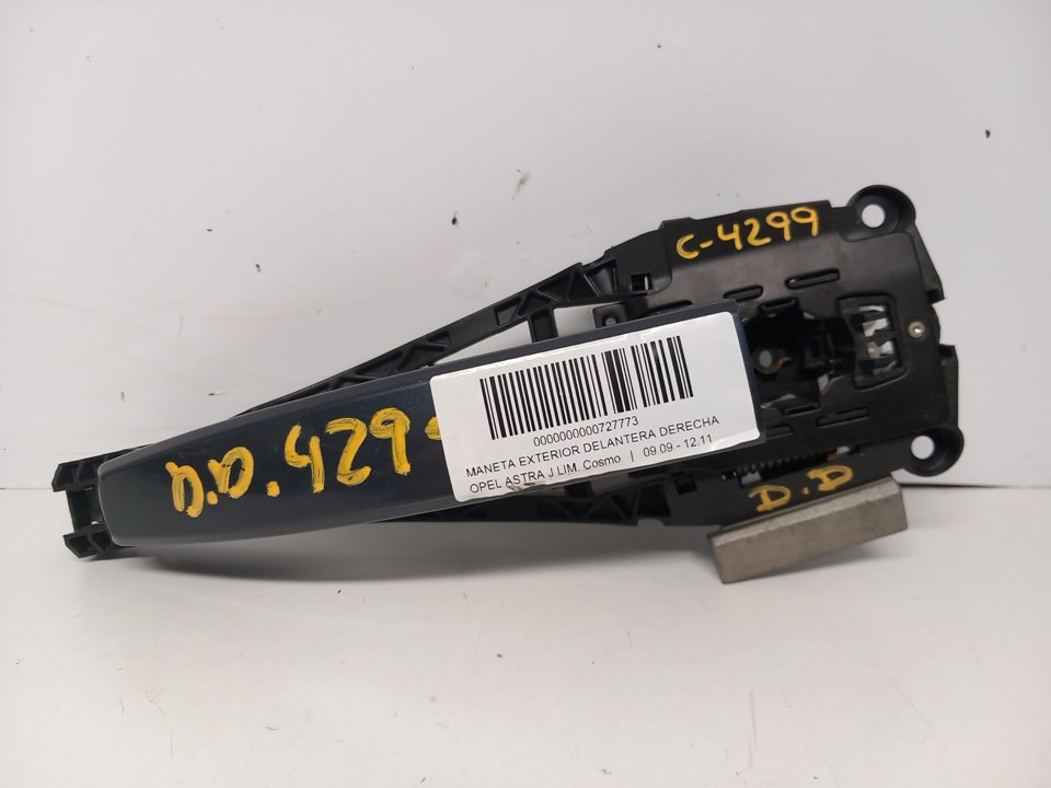 OPEL Astra J (2009-2020) Наружная ручка передней правой двери 4110153 24913229