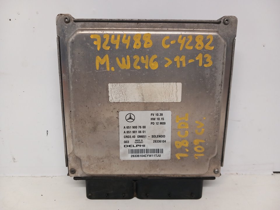 MERCEDES-BENZ B-Class W246 (2011-2020) Motorkontrolenhed ECU 24912402