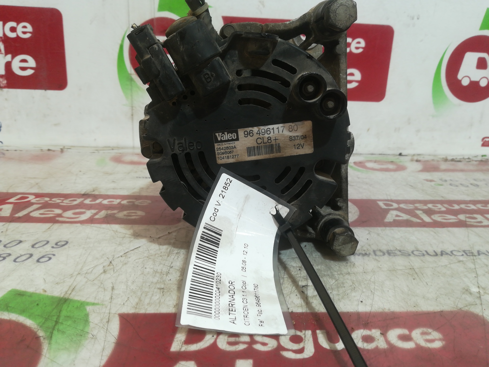 CITROËN C3 1 generation (2002-2010) Alternator 9649611780 24811534