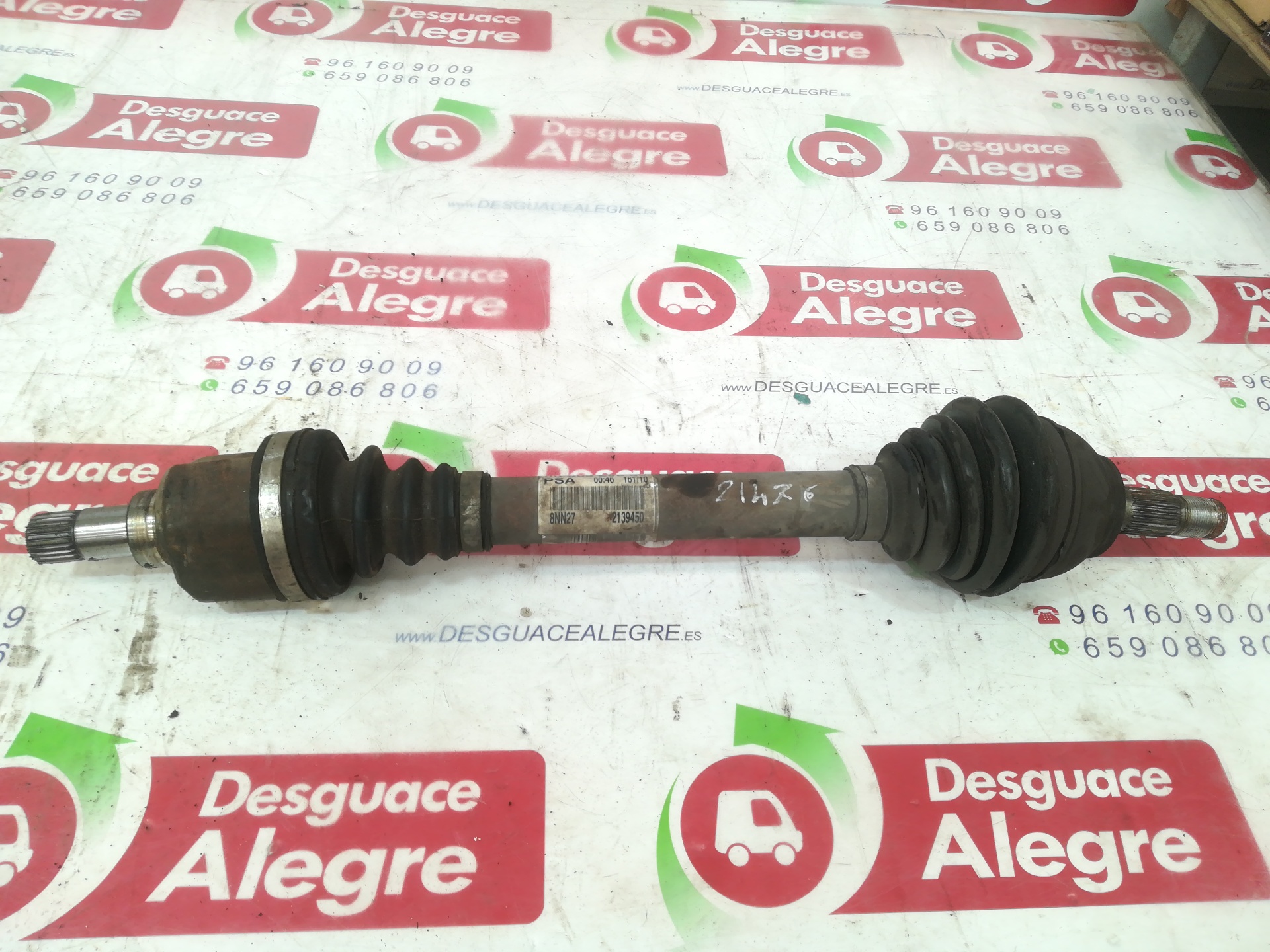 PEUGEOT 307 1 generation (2001-2008) Front Left Driveshaft 9656329380 24808890