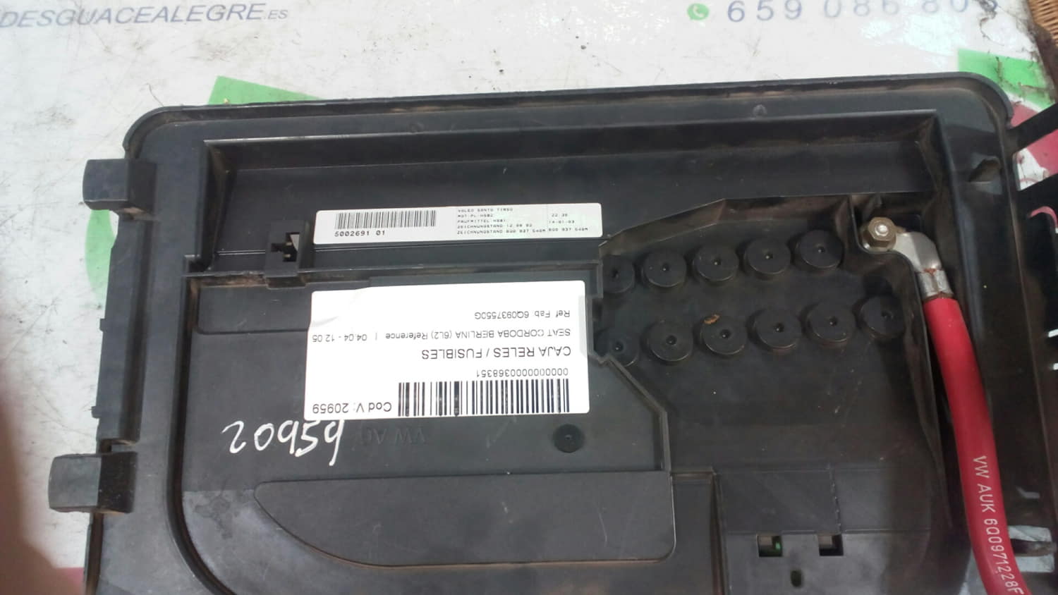 SEAT Cordoba 2 generation (1999-2009) Fuse Box 6Q0937550G 24803910