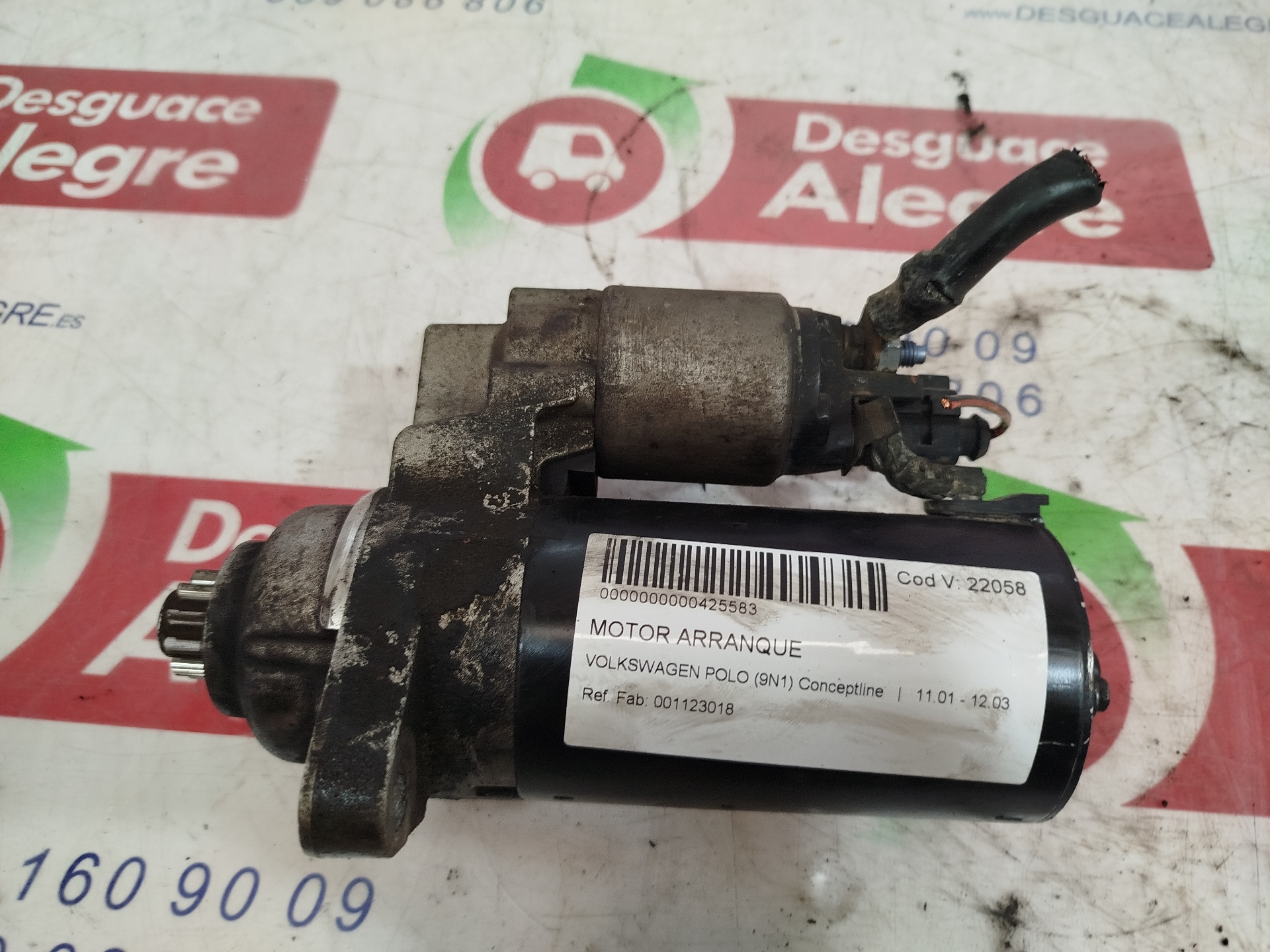 VOLKSWAGEN Polo 4 generation (2001-2009) Starter Motor 001123018 24860108