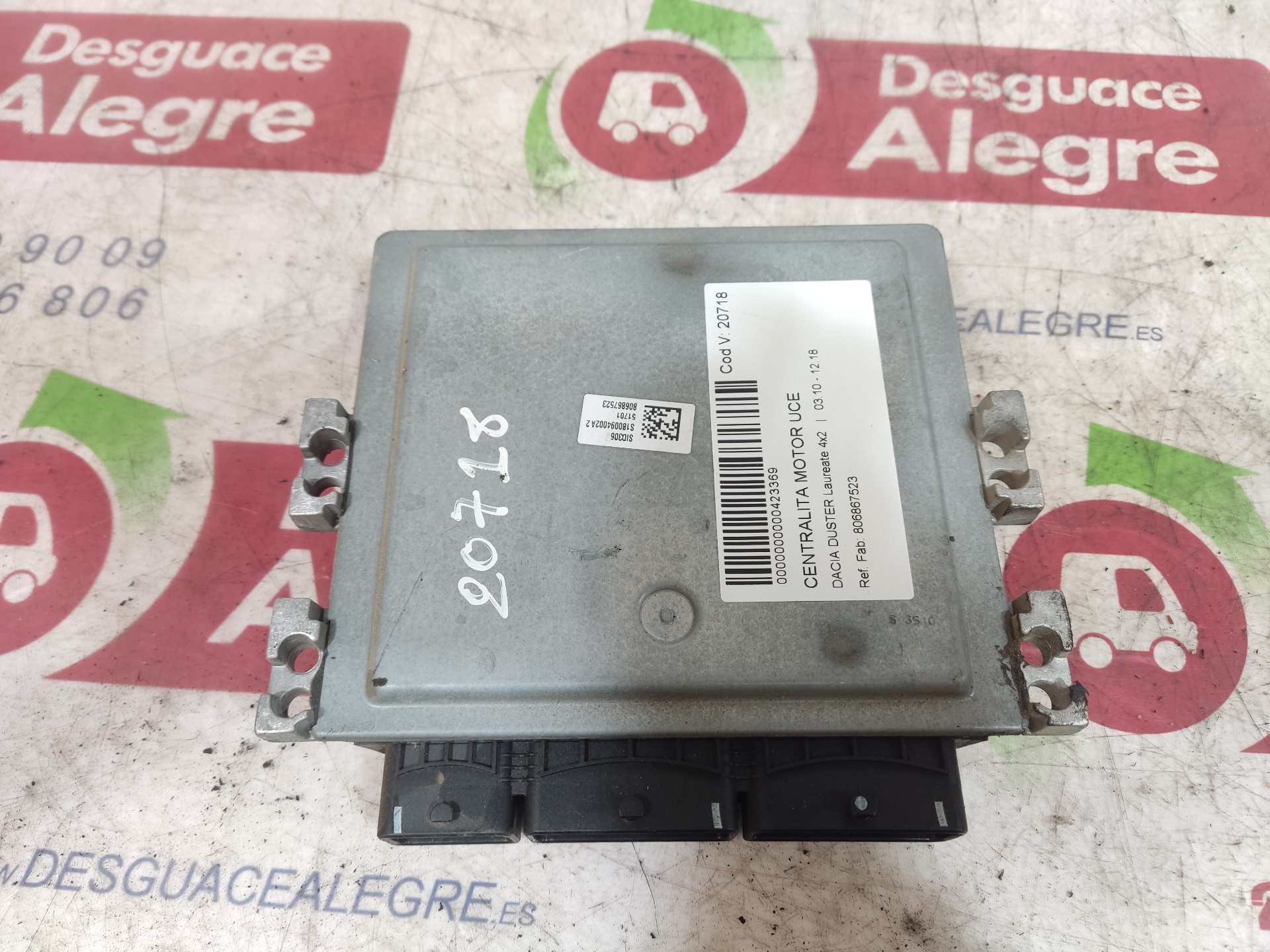 DACIA Lodgy 1 generation (2013-2024) Moottorin ohjausyksikkö ECU 237101066R 24814057