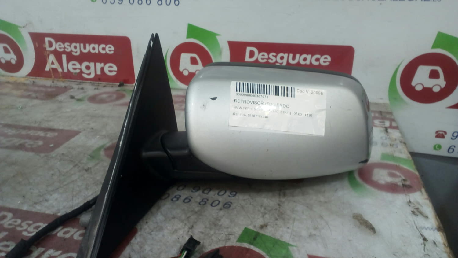 BMW 5 Series E60/E61 (2003-2010) Left Side Wing Mirror 51167174746 24803862