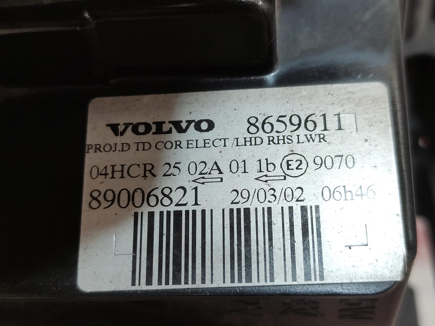 VOLVO S60 1 generation (2000-2009) Фара передняя правая 8659611 24802995